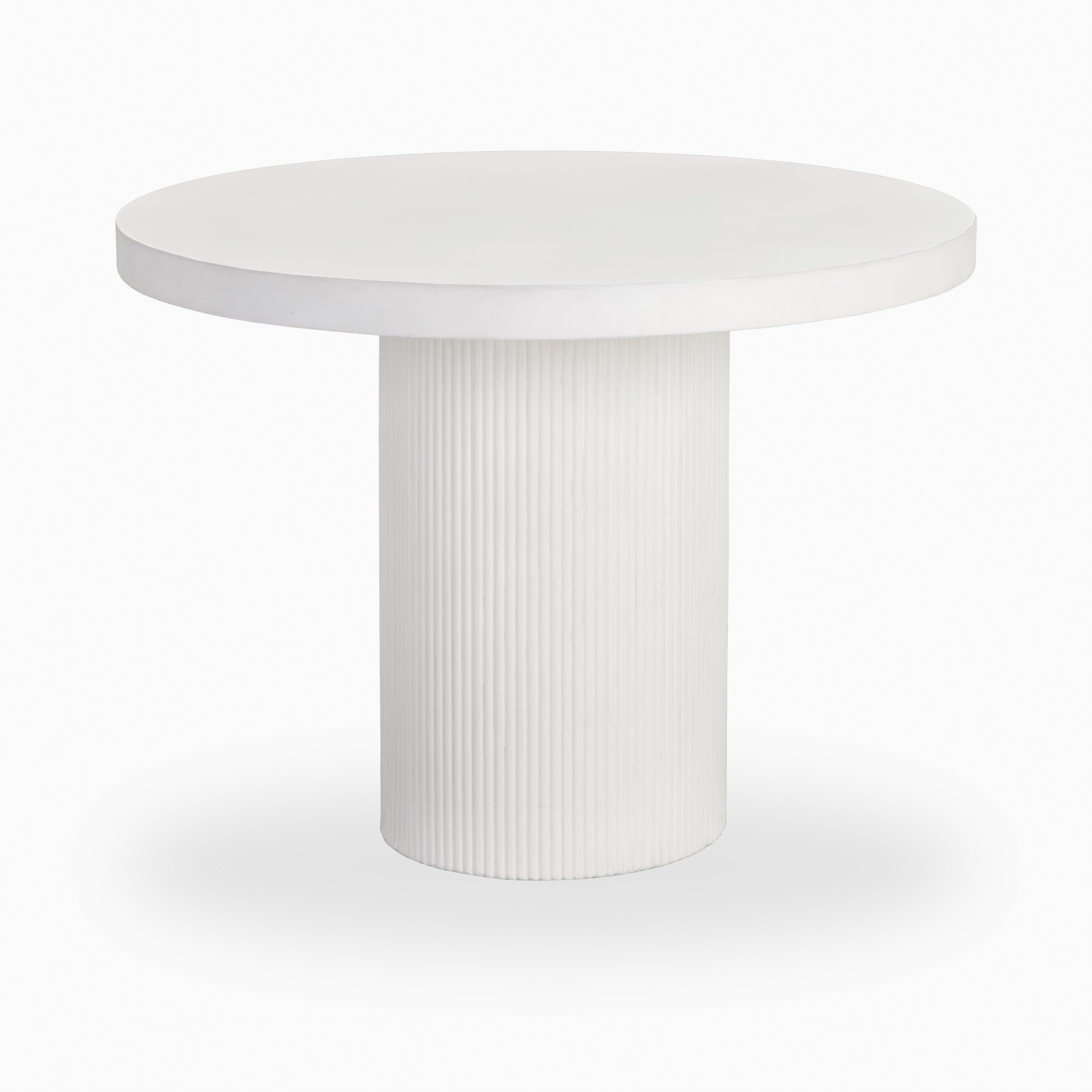 Arlune Outdoor Dining Table in White, 40"