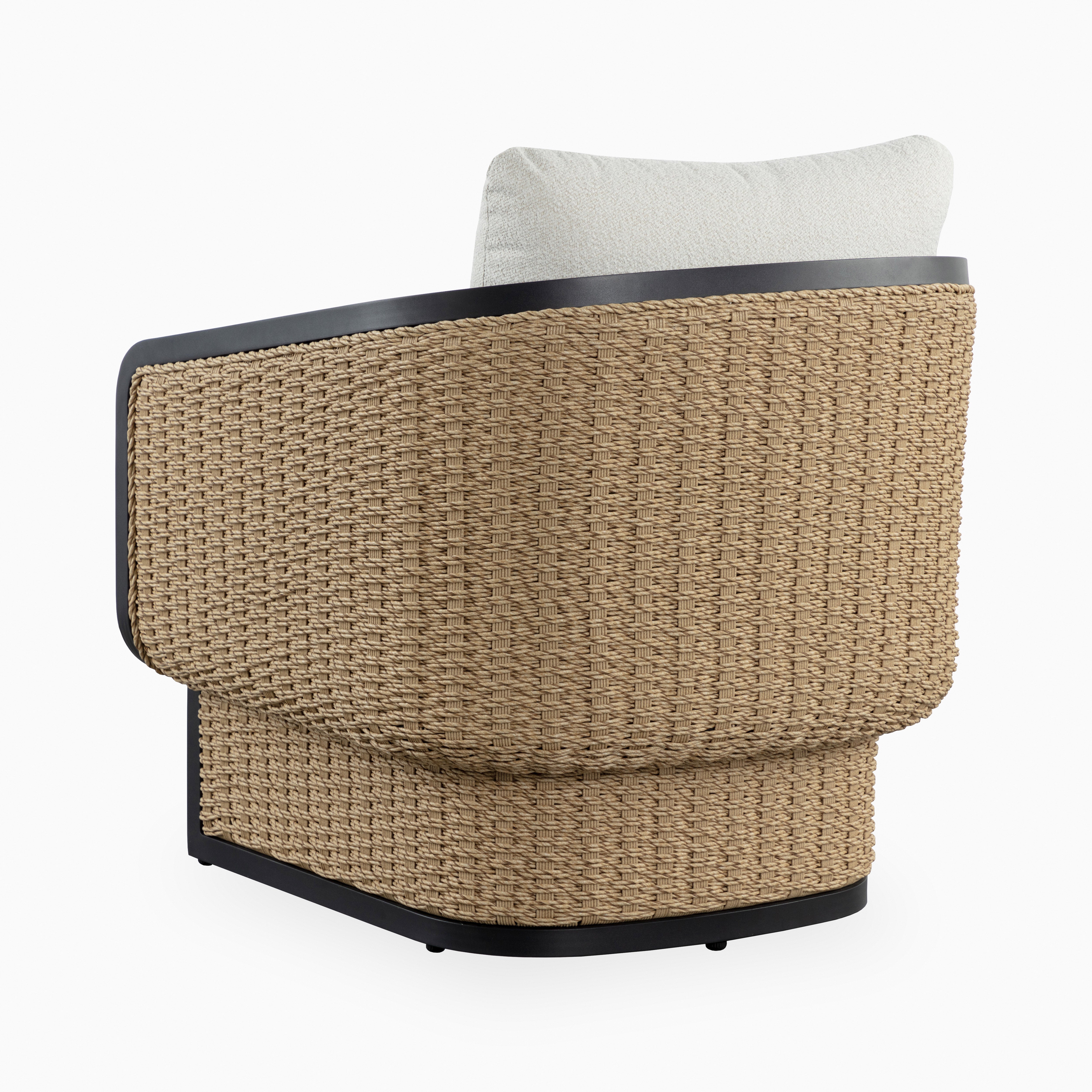 Elira Outdoor Lounge Chair in Cream