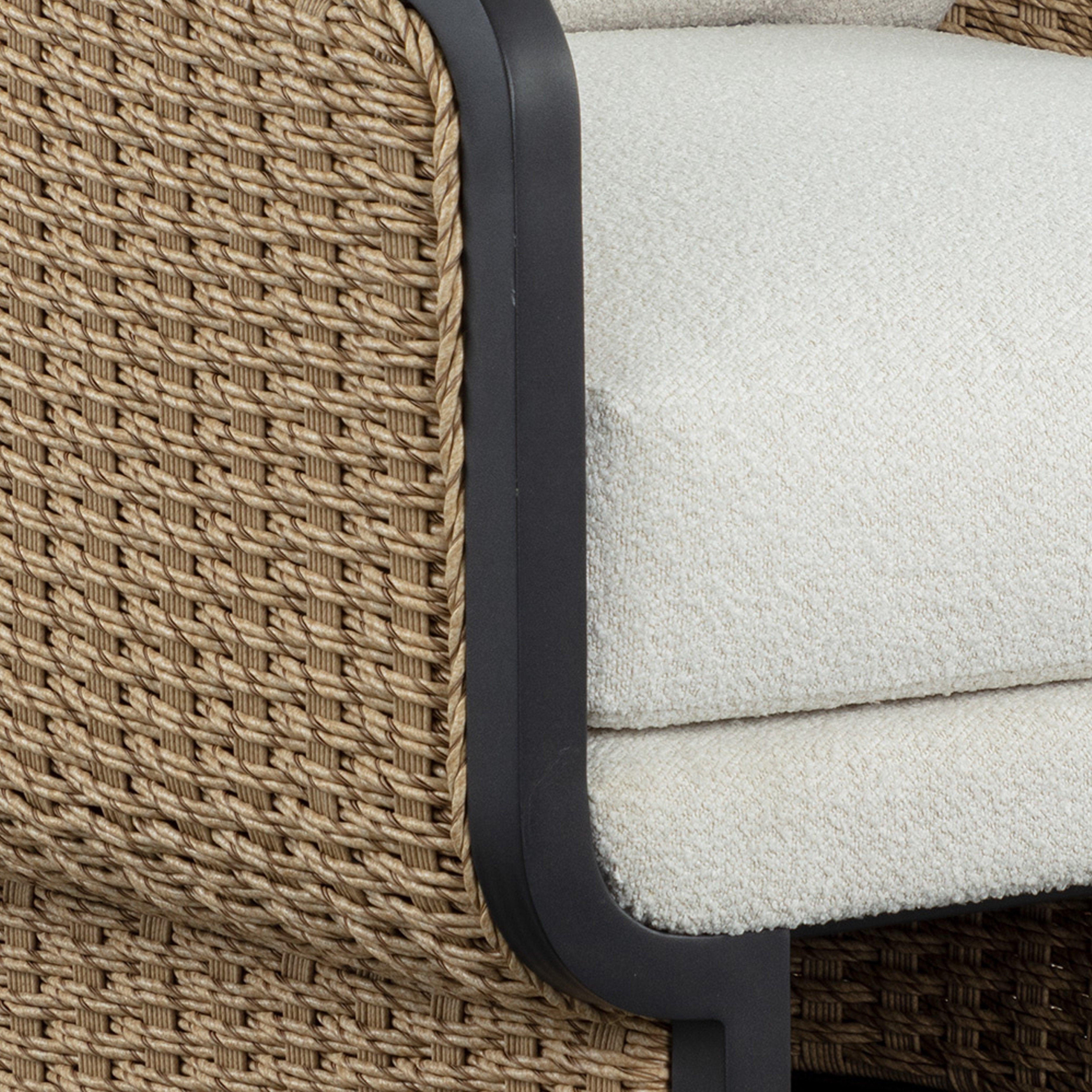 Elira Outdoor Lounge Chair in Cream