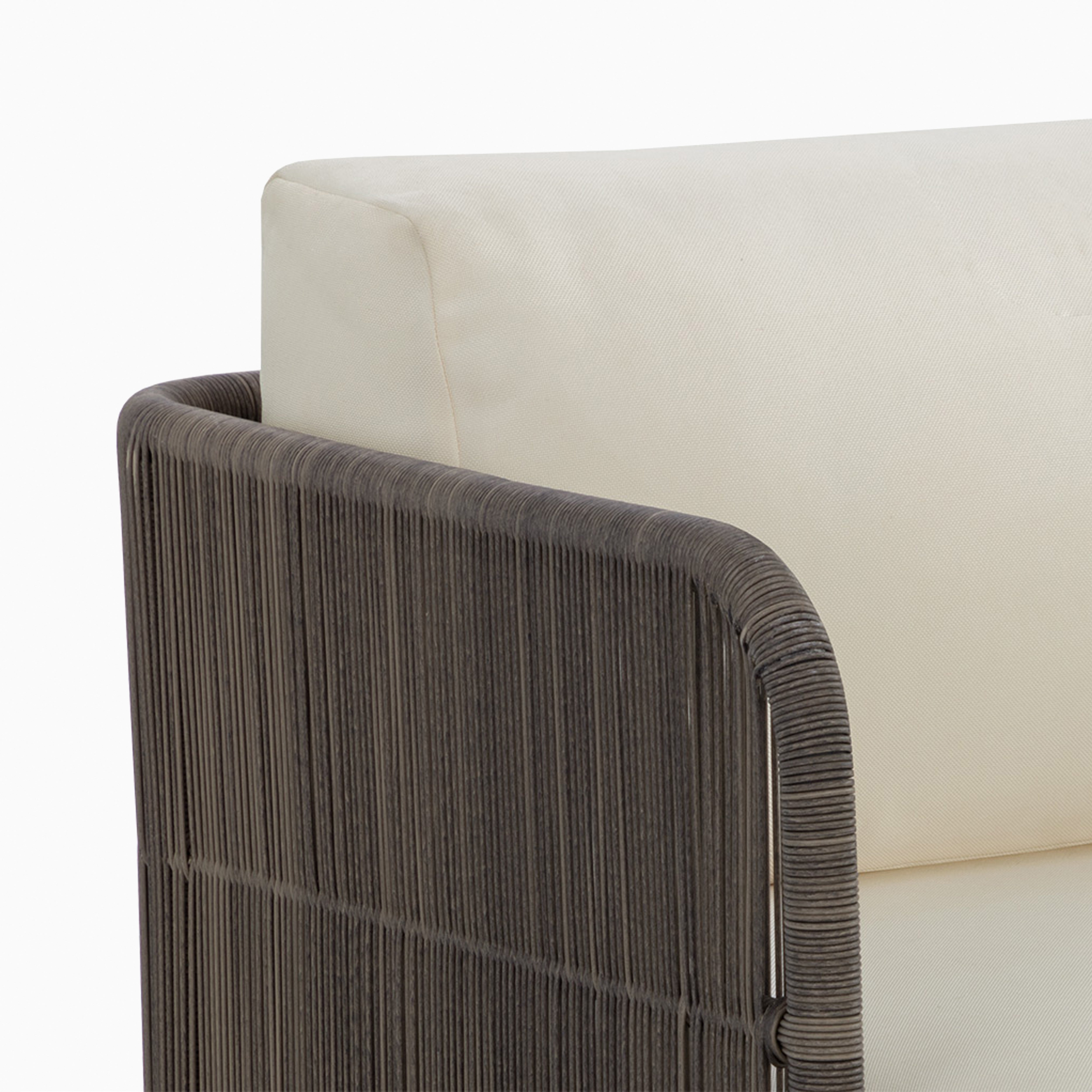 Corvin Outdoor Swivel Chair in Cream