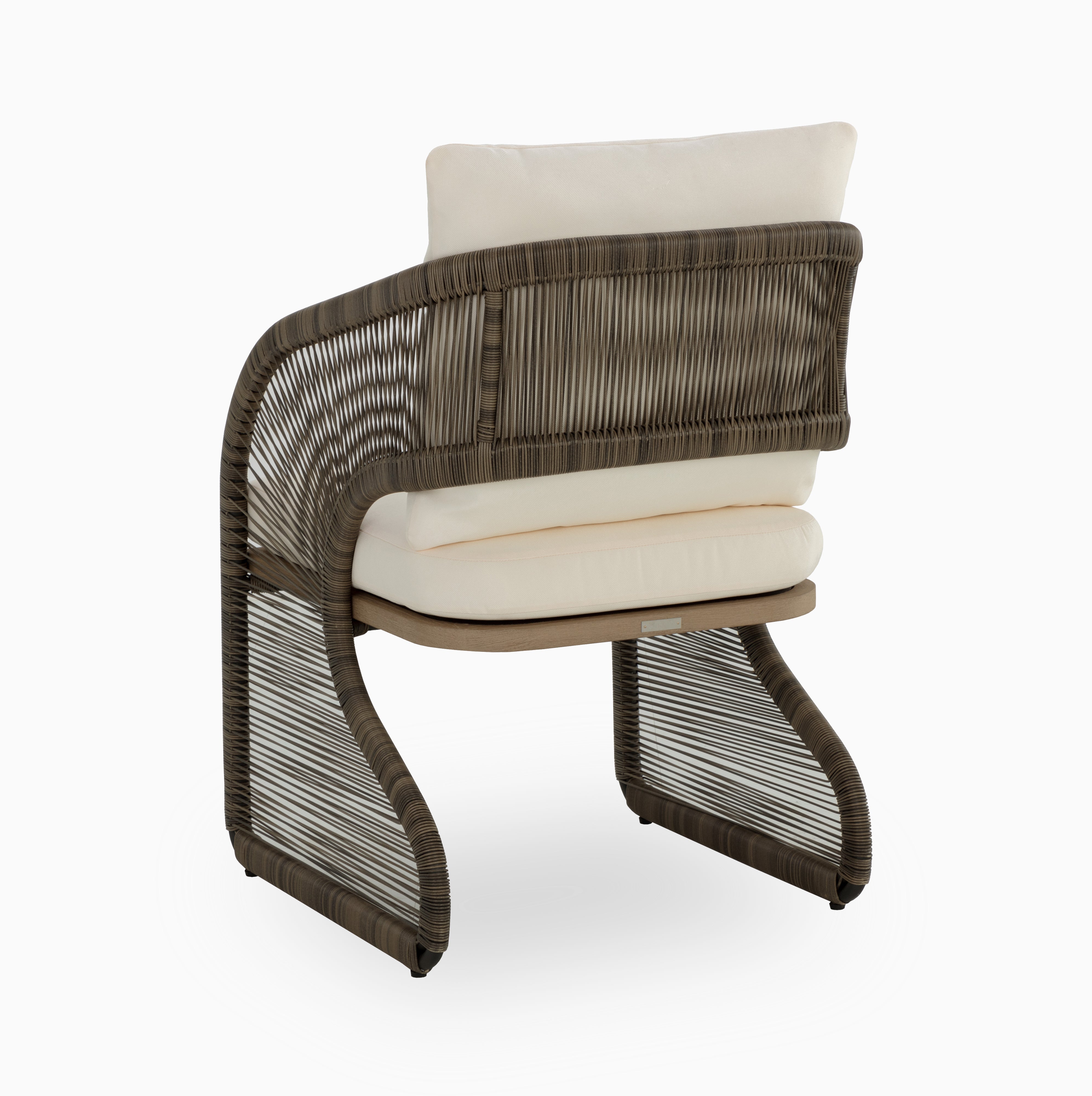 Aurelle Outdoor Dining Chair in Cream