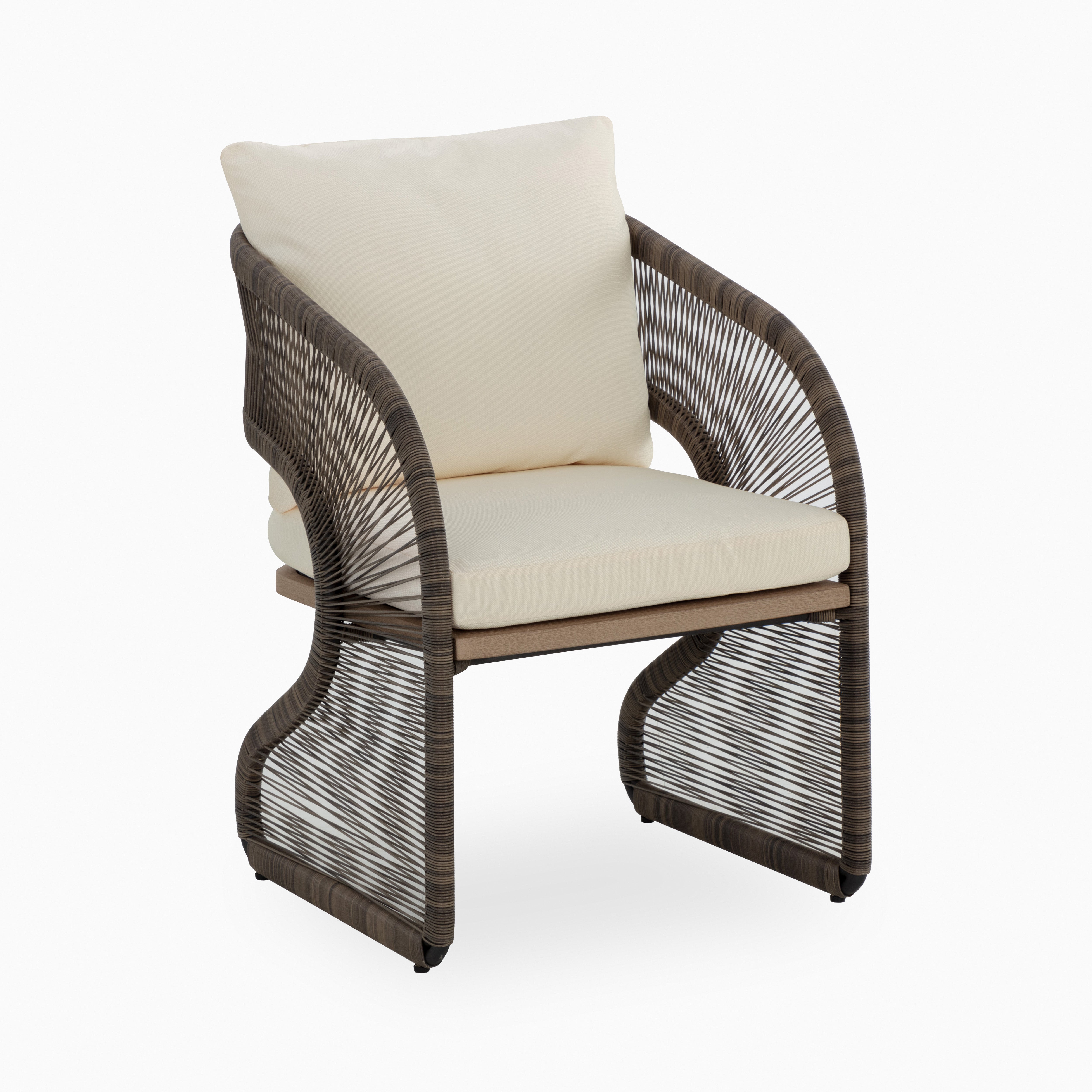 Aurelle Outdoor Lounge Chair in Cream