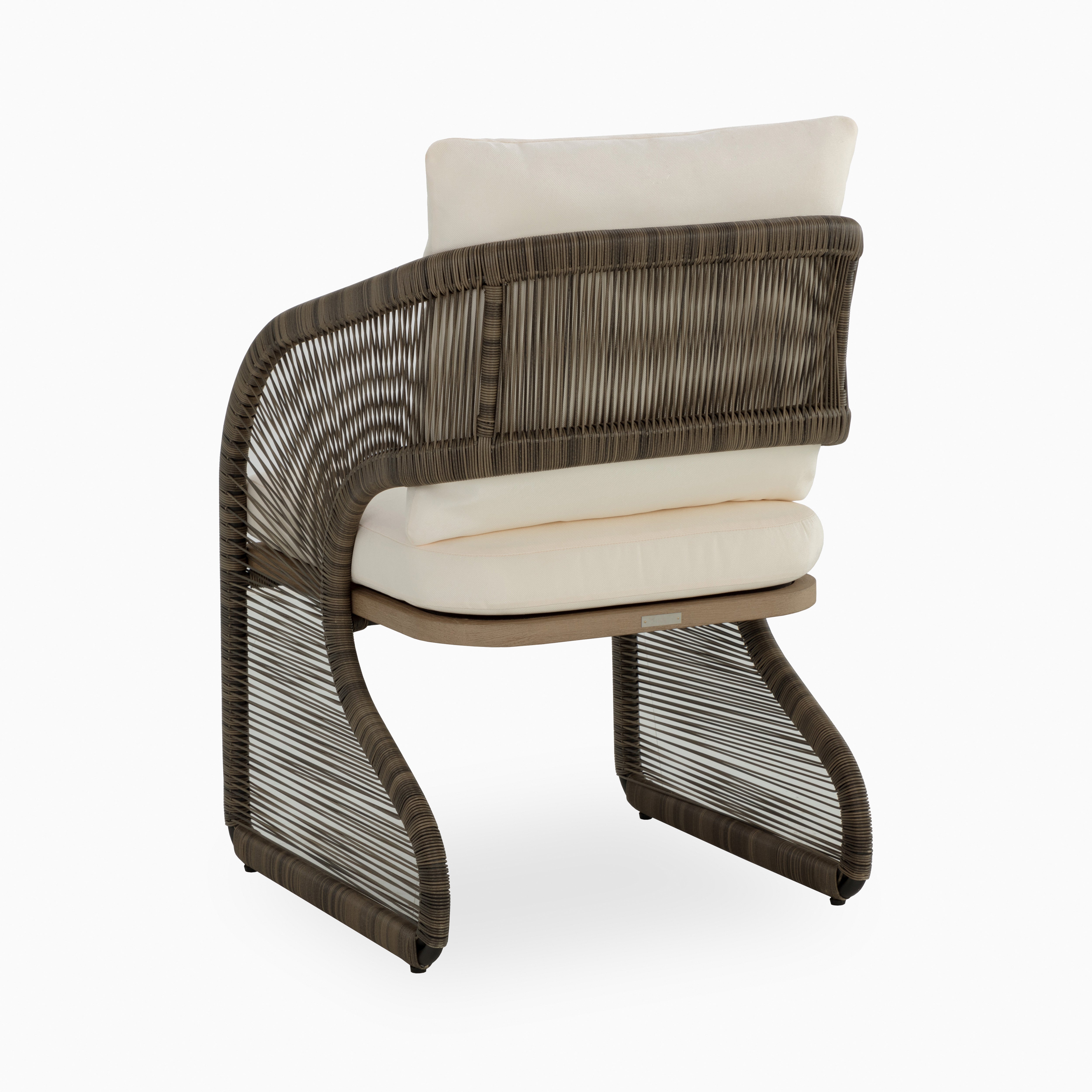 Aurelle Outdoor Lounge Chair in Cream