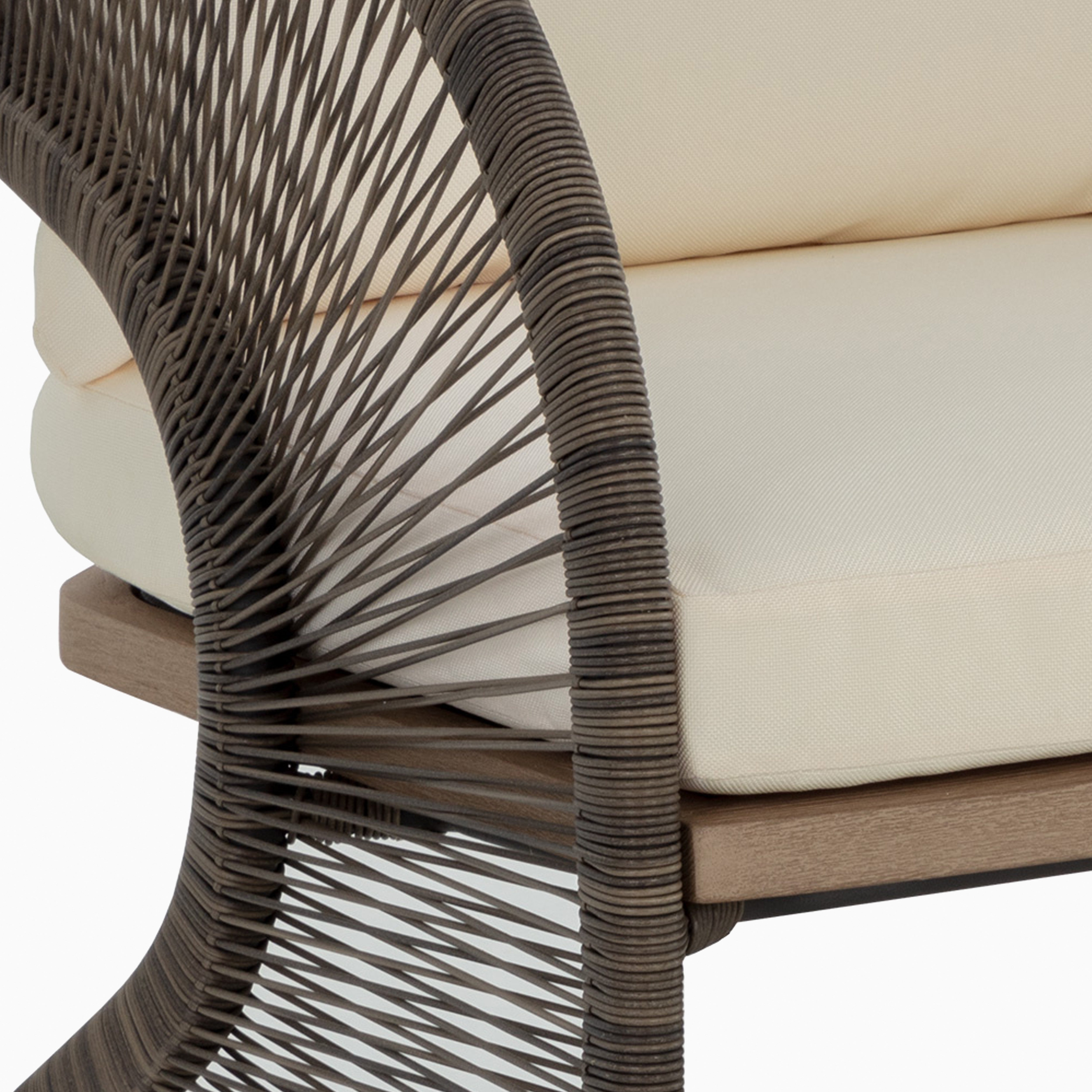 Aurelle Outdoor Lounge Chair in Cream