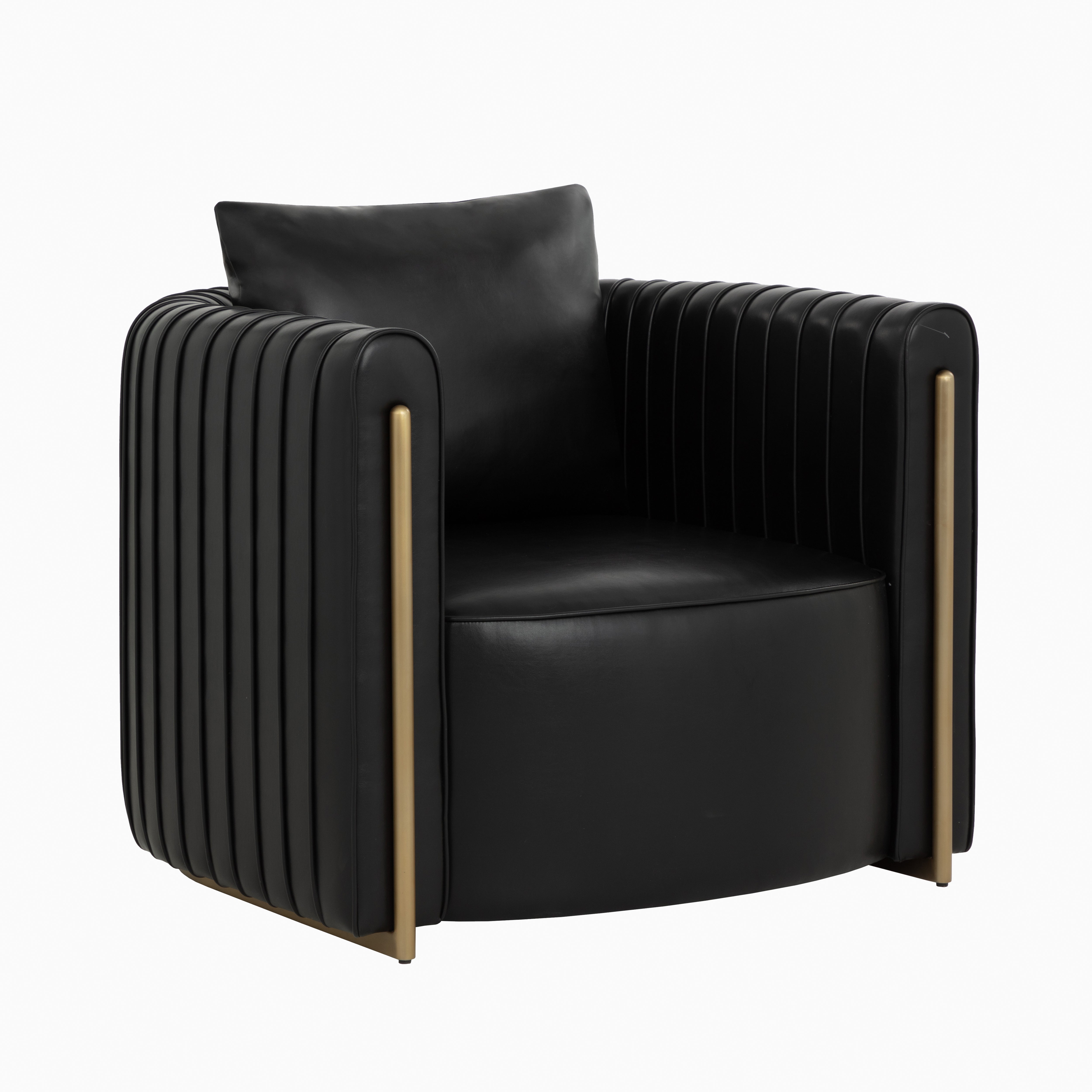 Velora Lounge Chair in Black
