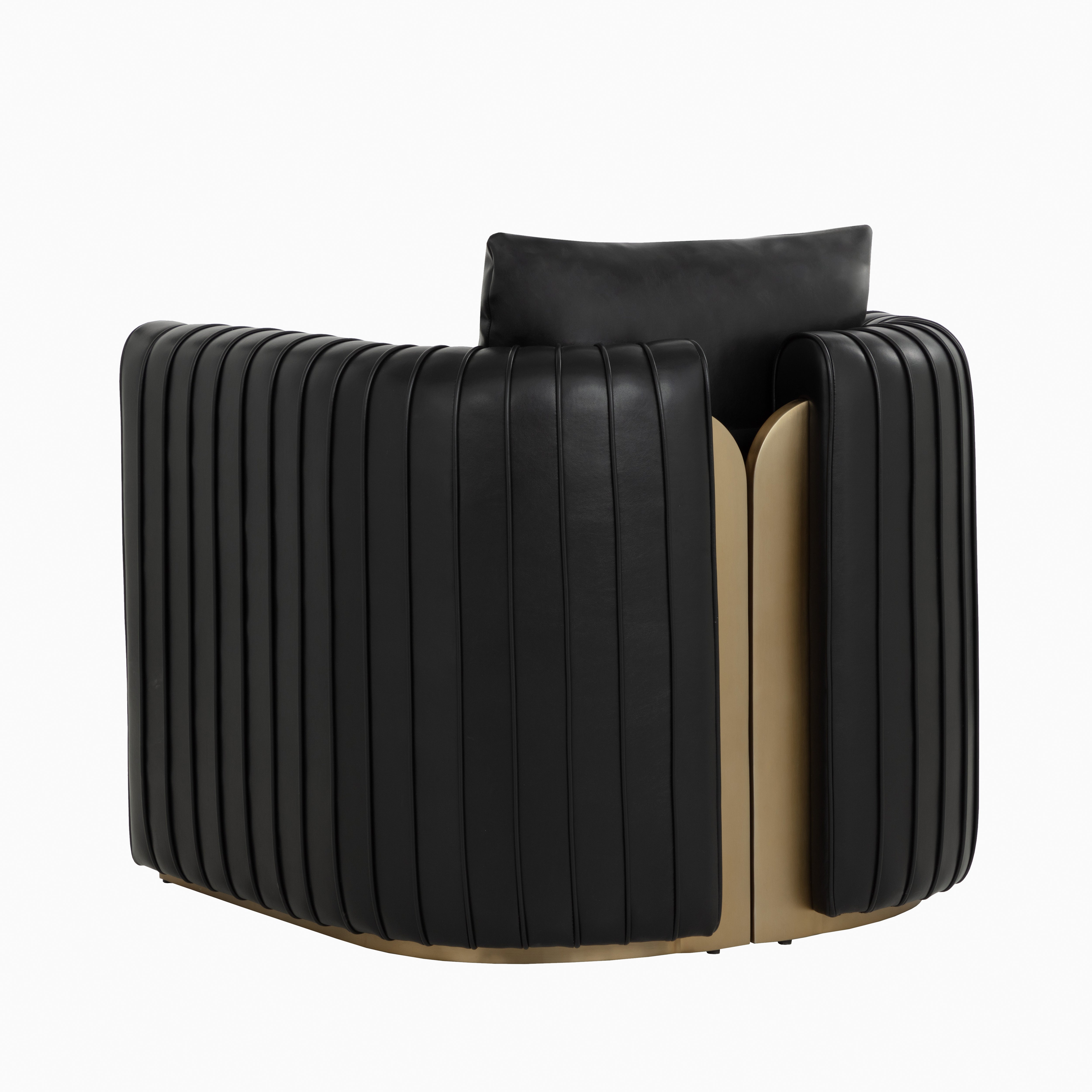 Velora Lounge Chair in Black