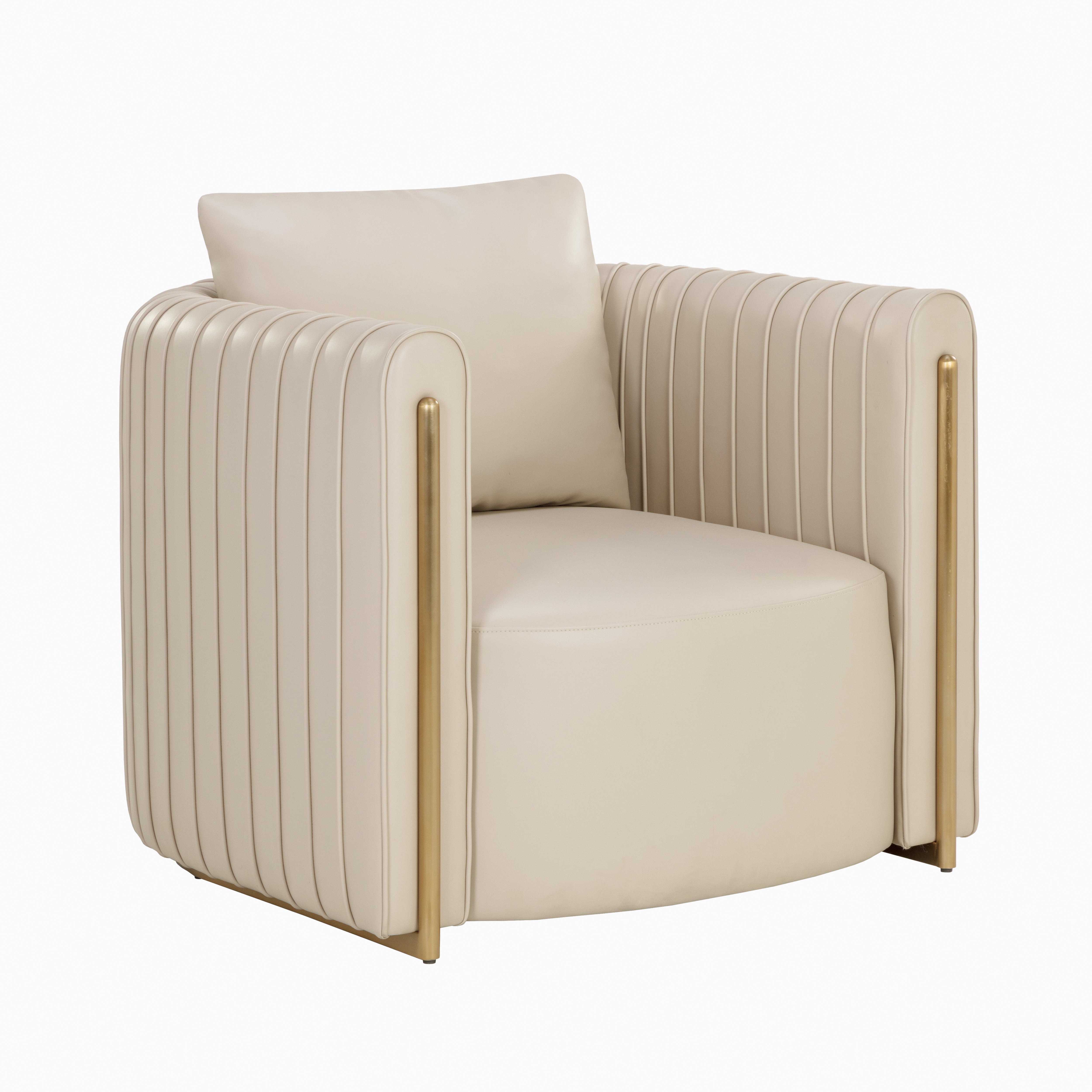 Velora Lounge Chair in Cream