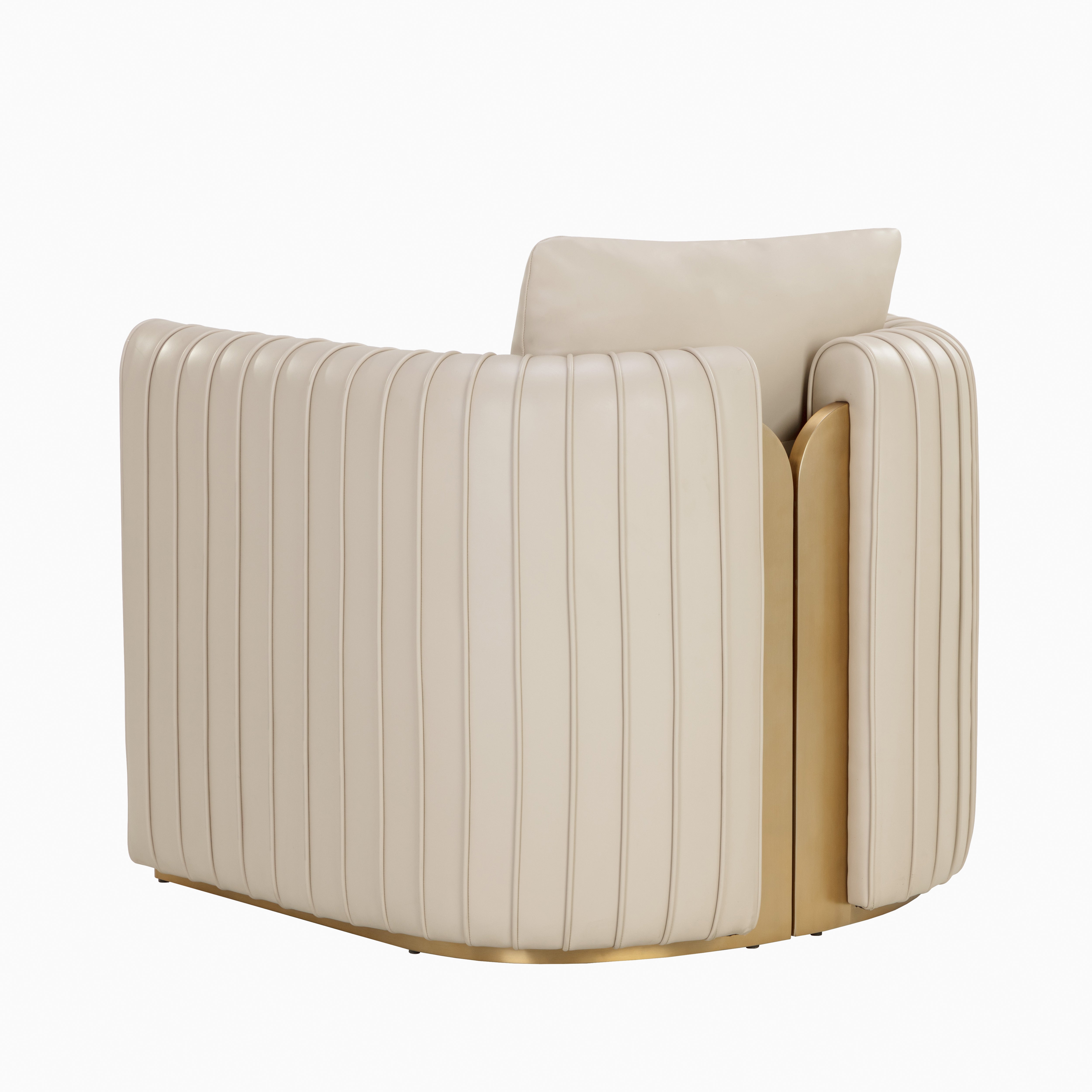 Velora Lounge Chair in Cream