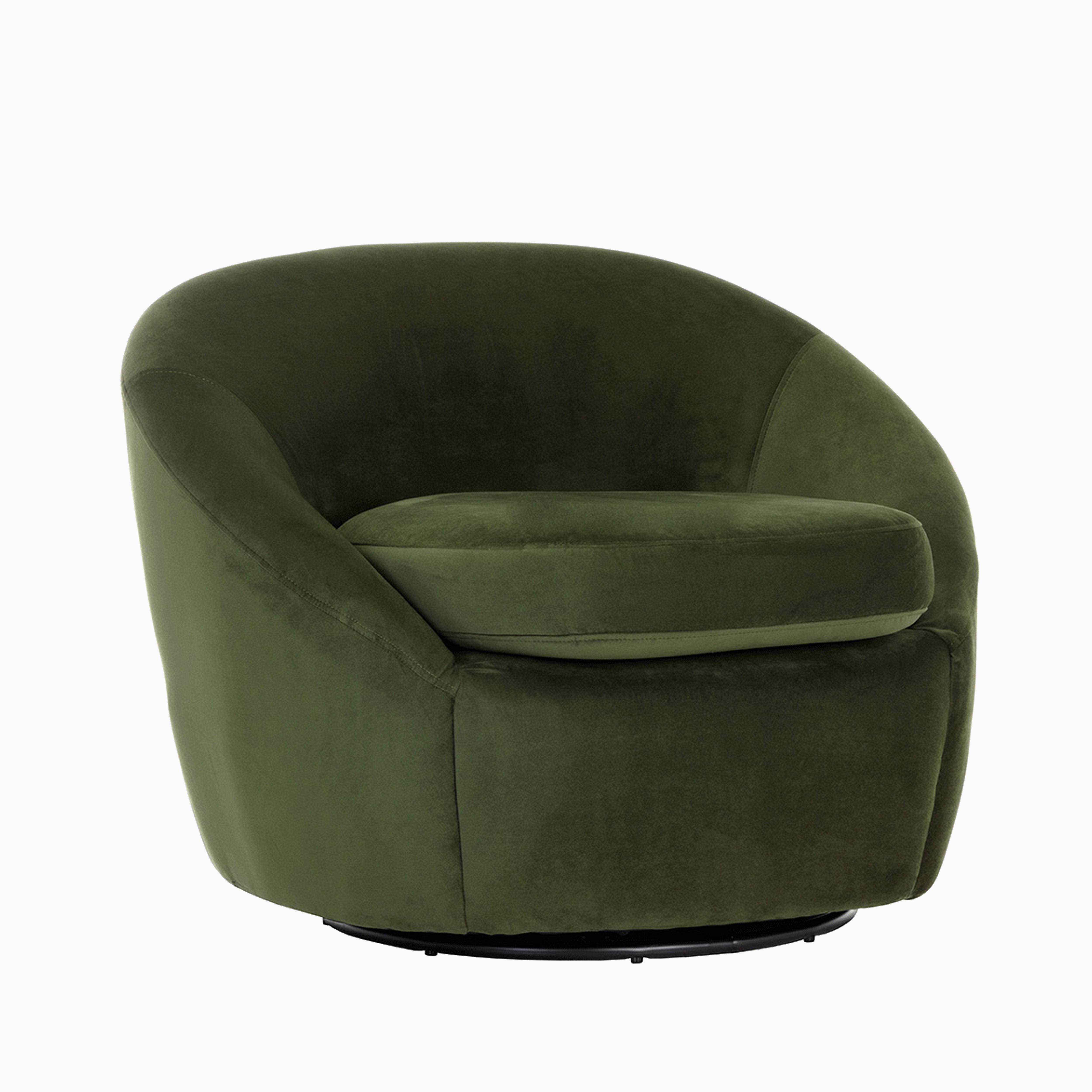 Nerida Swivel Lounge Chair in Green