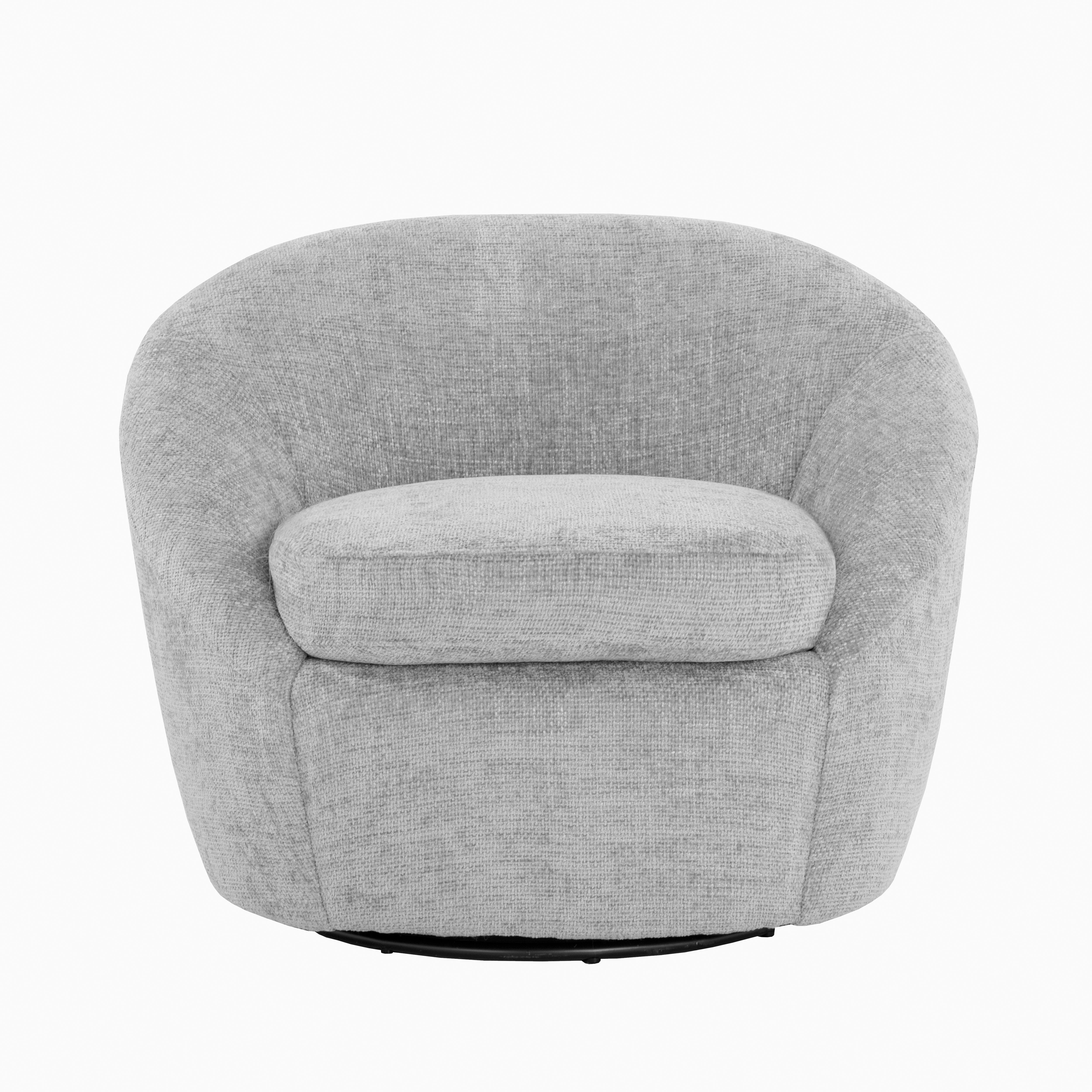 Nerida Swivel Lounge Chair in Grey