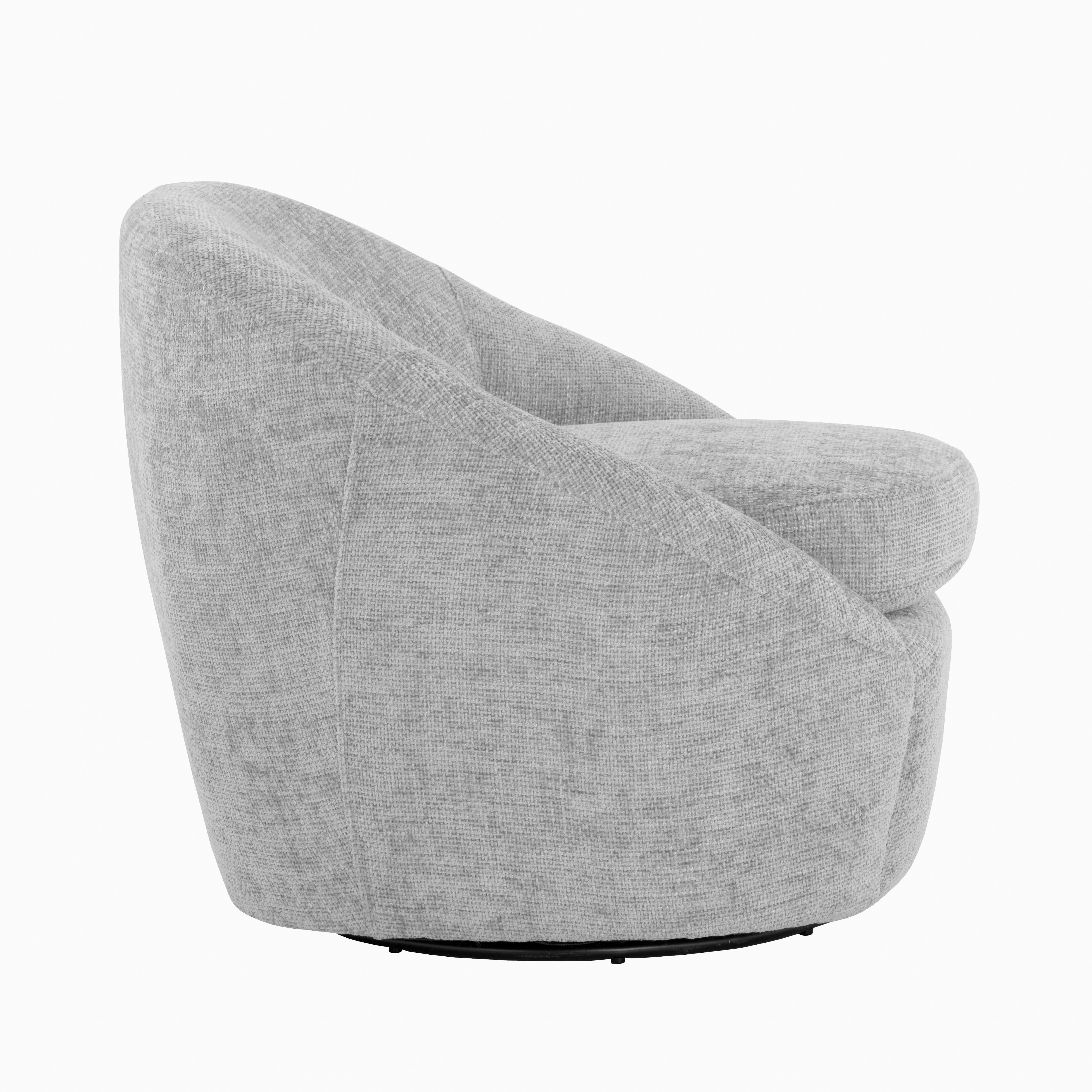 Nerida Swivel Lounge Chair in Grey