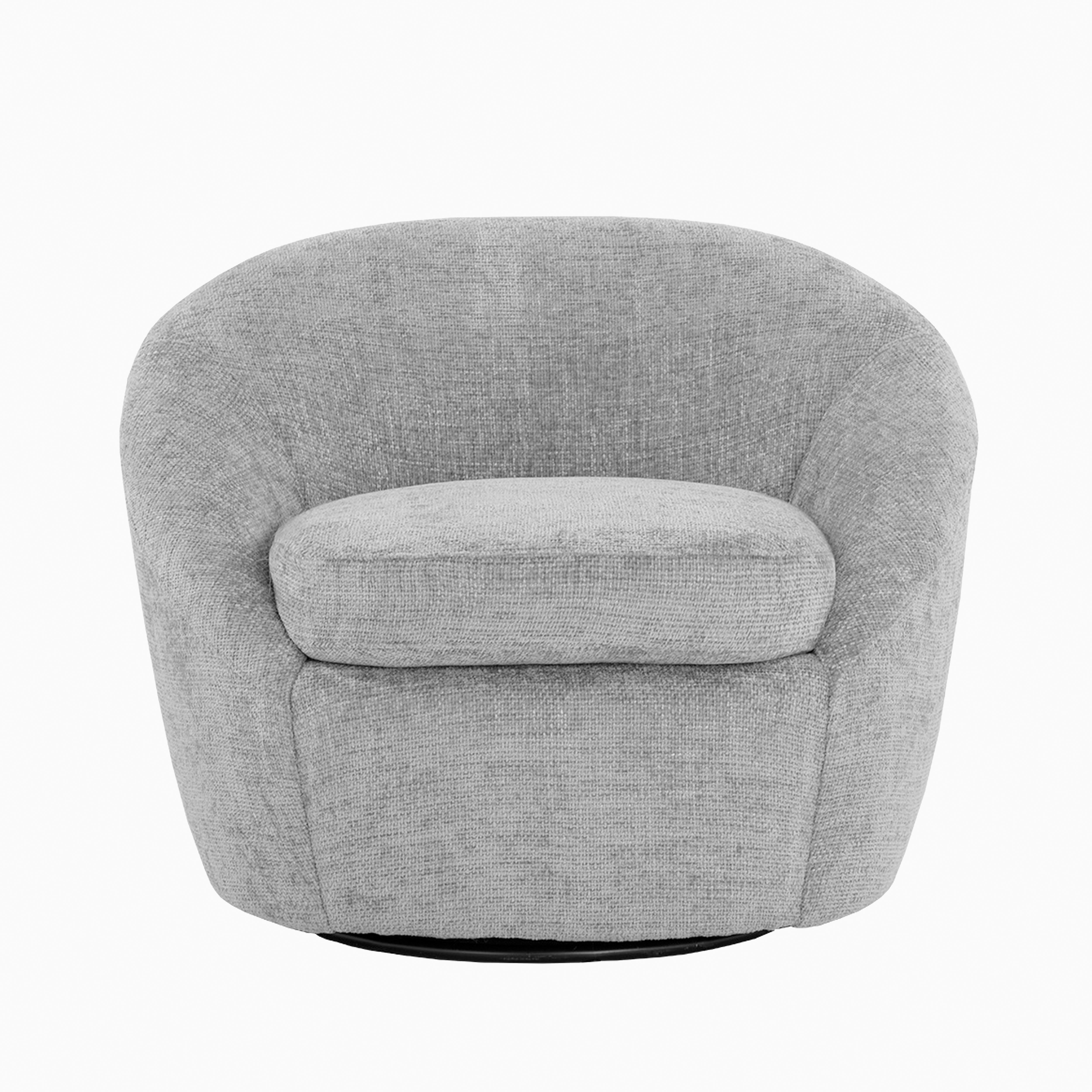 Nerida Swivel Lounge Chair in Grey