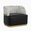 Salvaris Swivel Lounge Chair in Black
