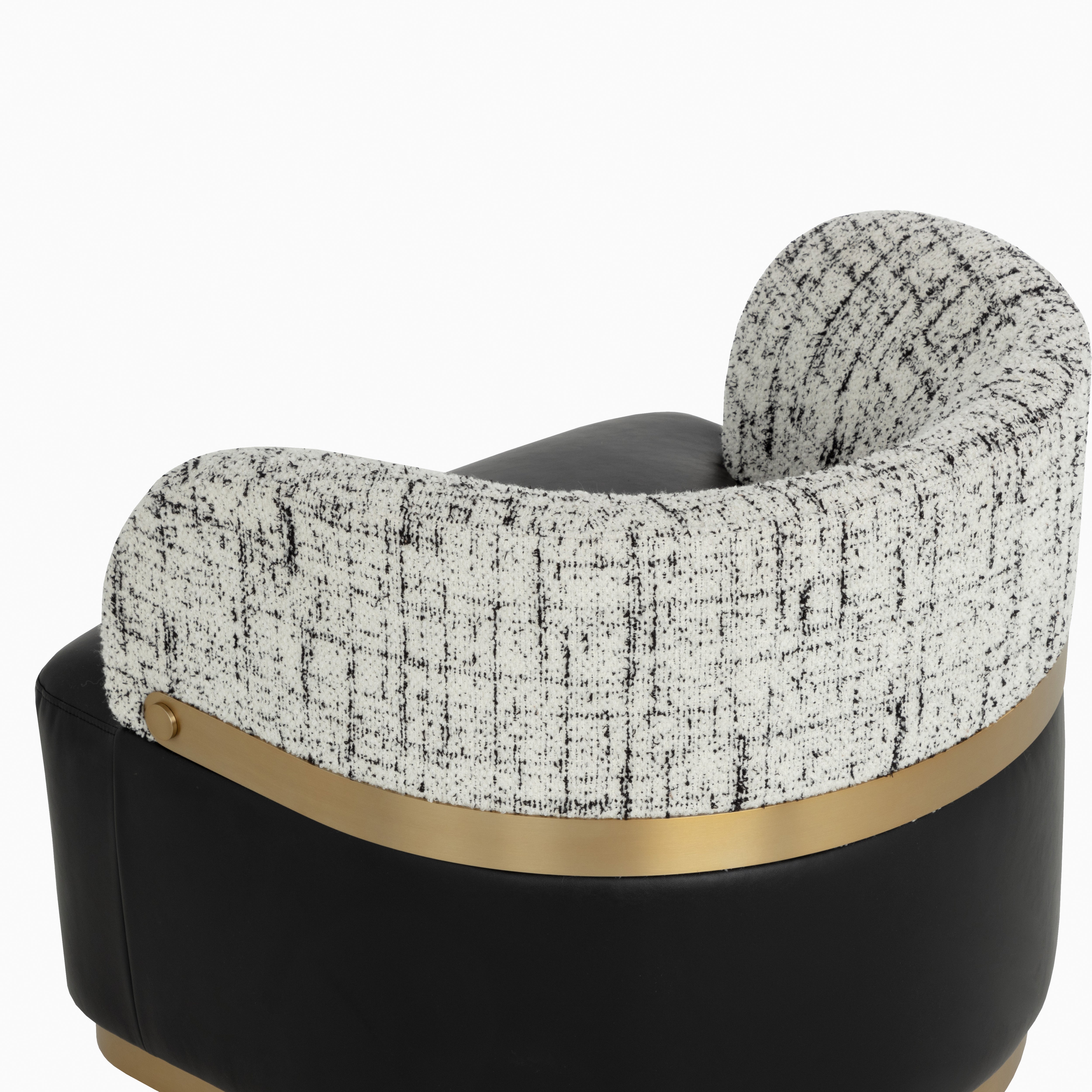 Salvaris Swivel Lounge Chair in Black