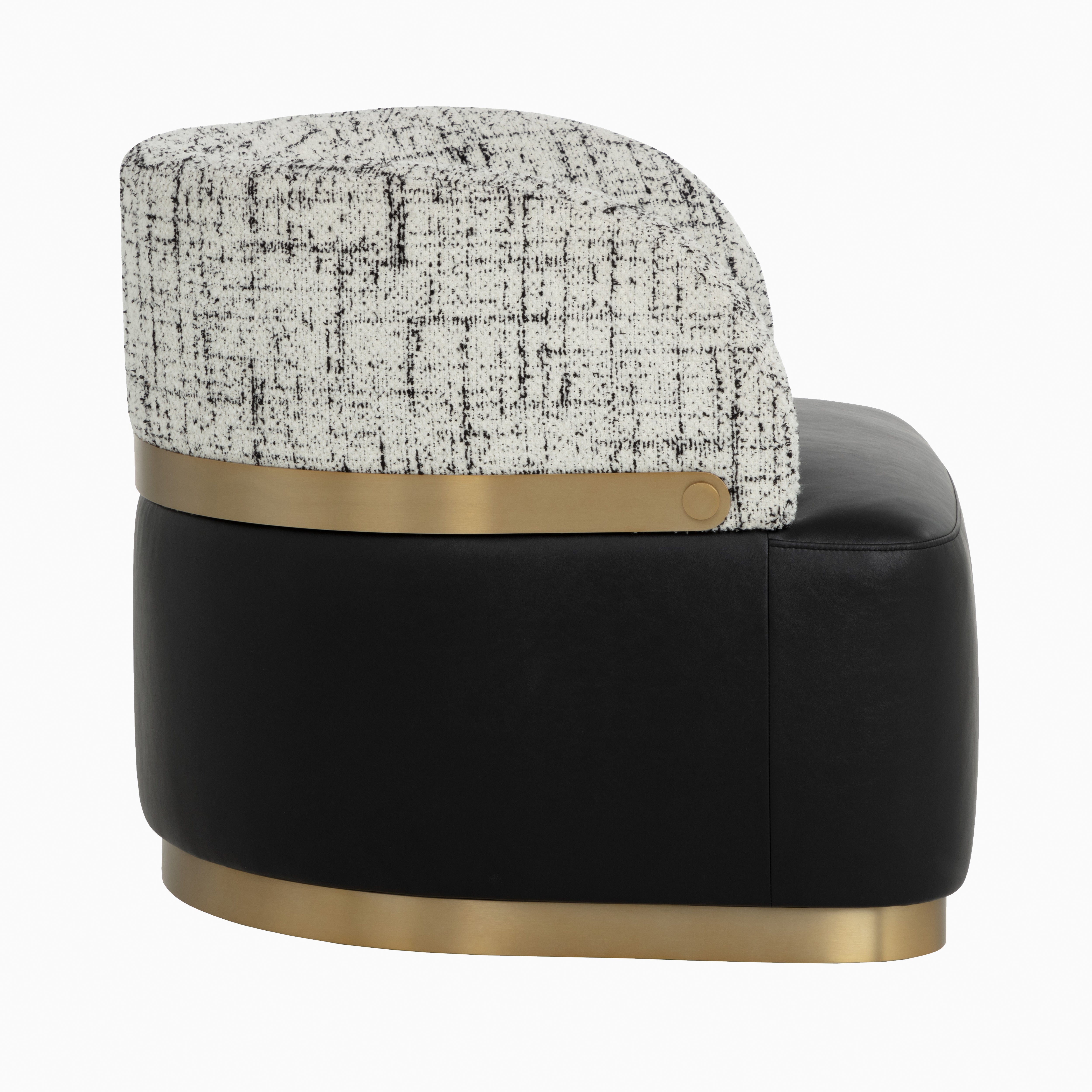 Salvaris Swivel Lounge Chair in Black