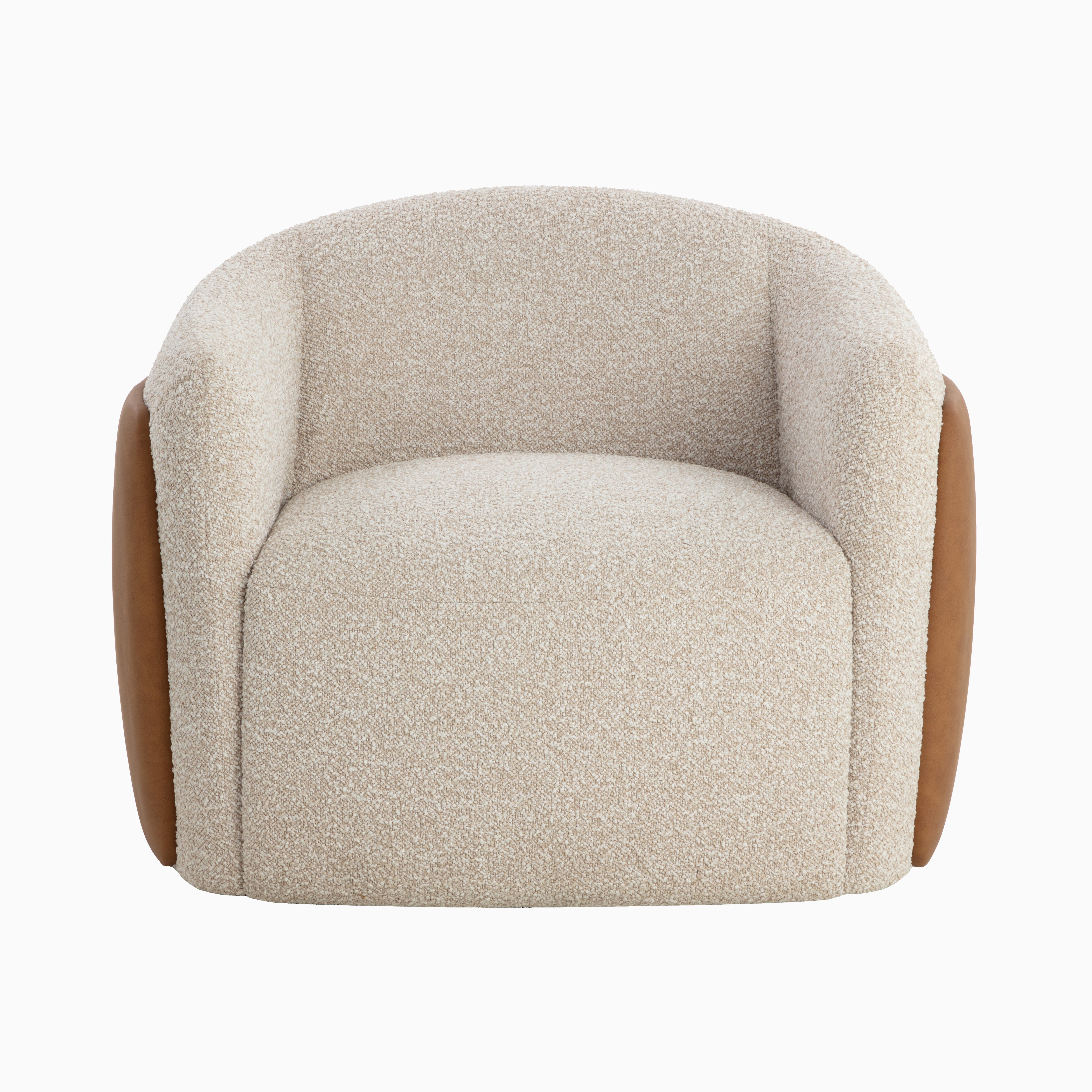 Elyndra Swivel Lounge Chair in Taupe