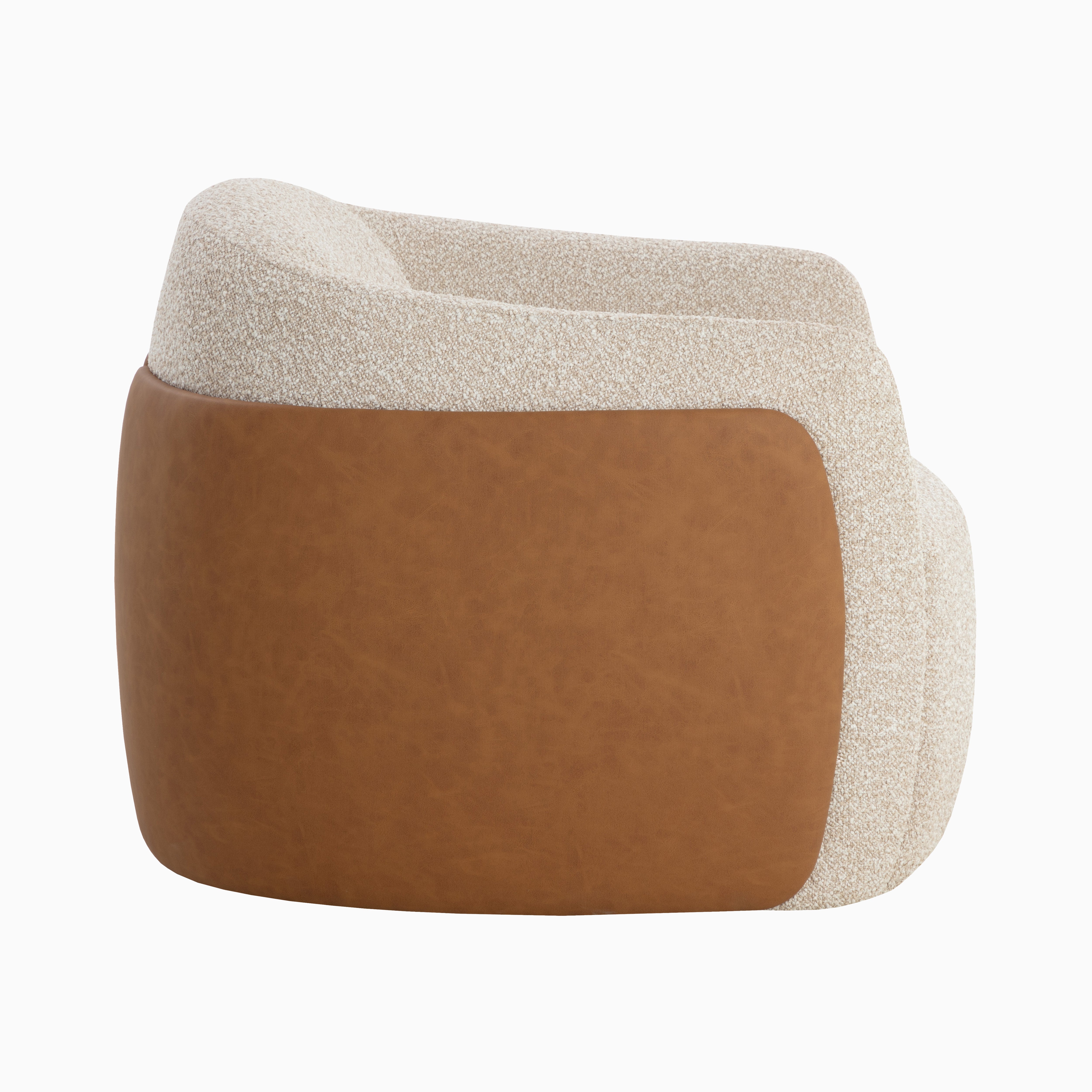 Elyndra Swivel Lounge Chair in Taupe