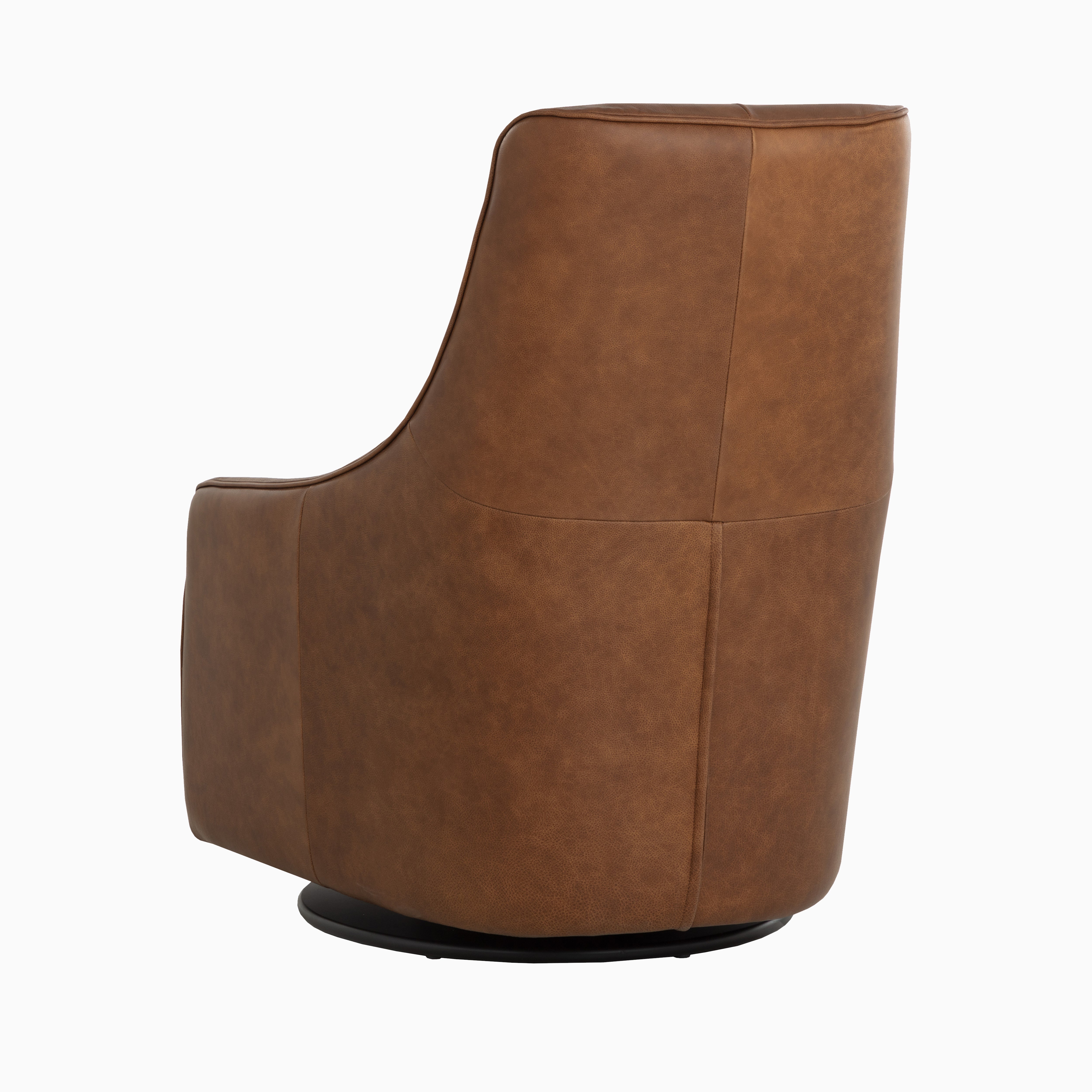 Valerio Swivel Lounge Chair in Brown
