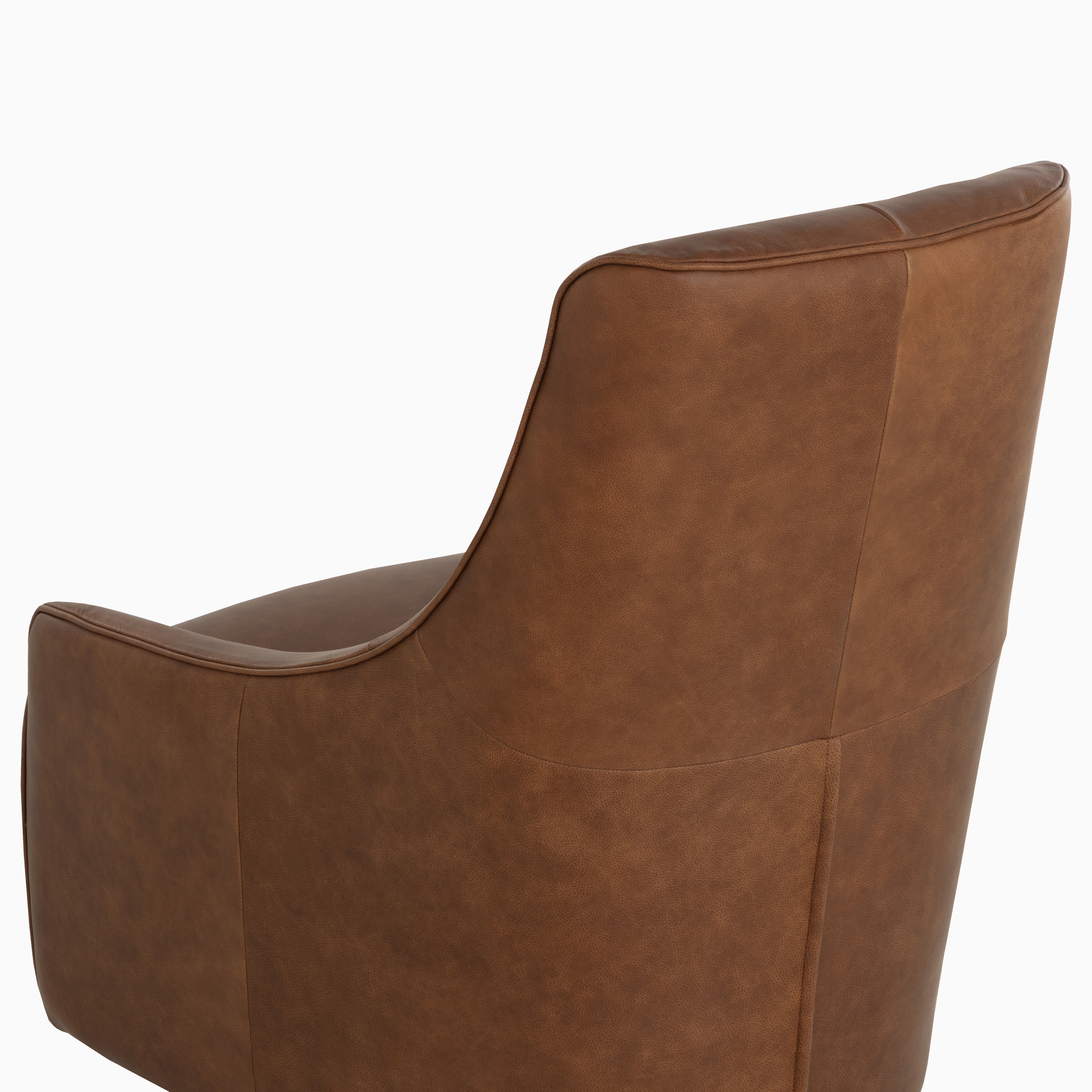 Valerio Swivel Lounge Chair in Brown