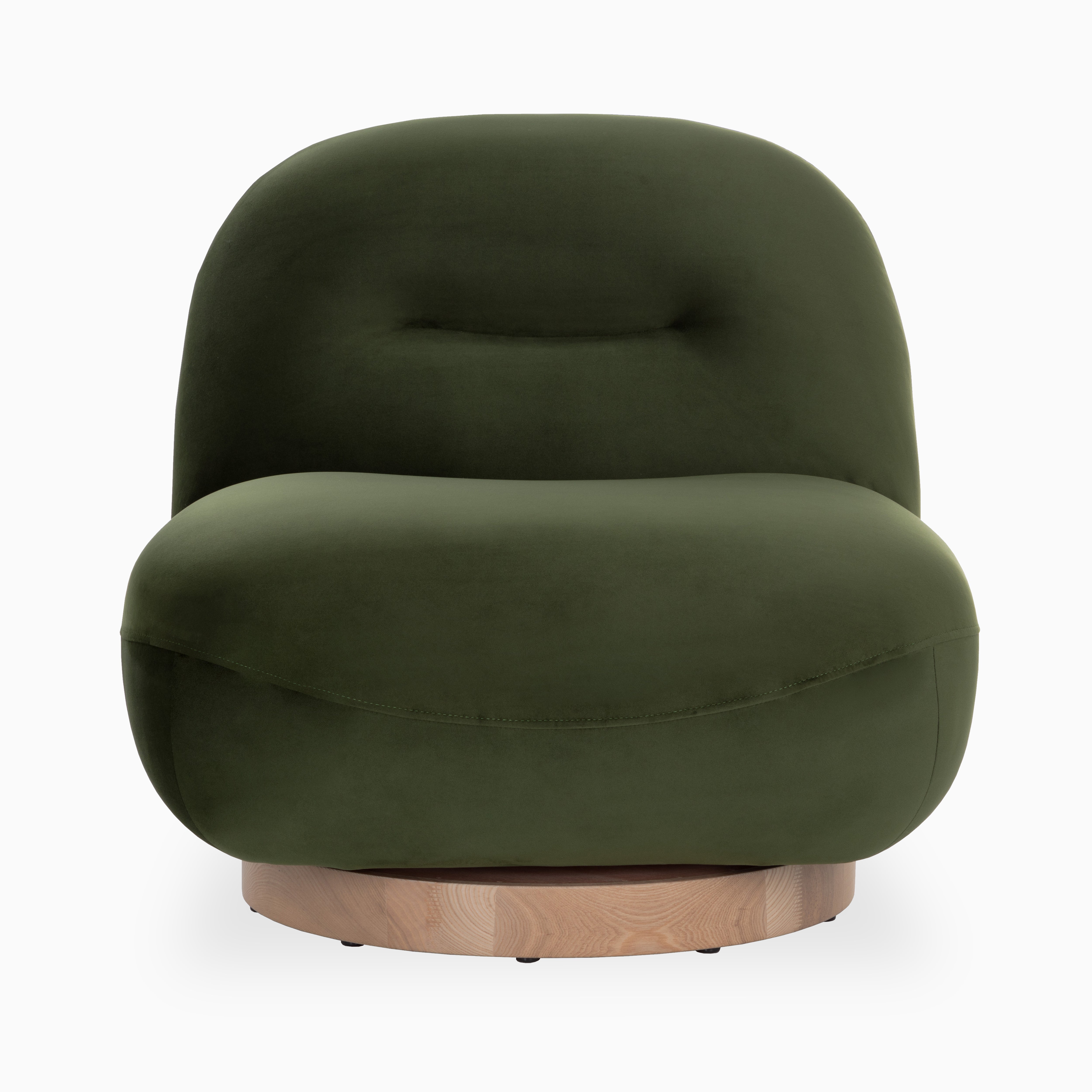 Merove Swivel Lounge Chair in Green