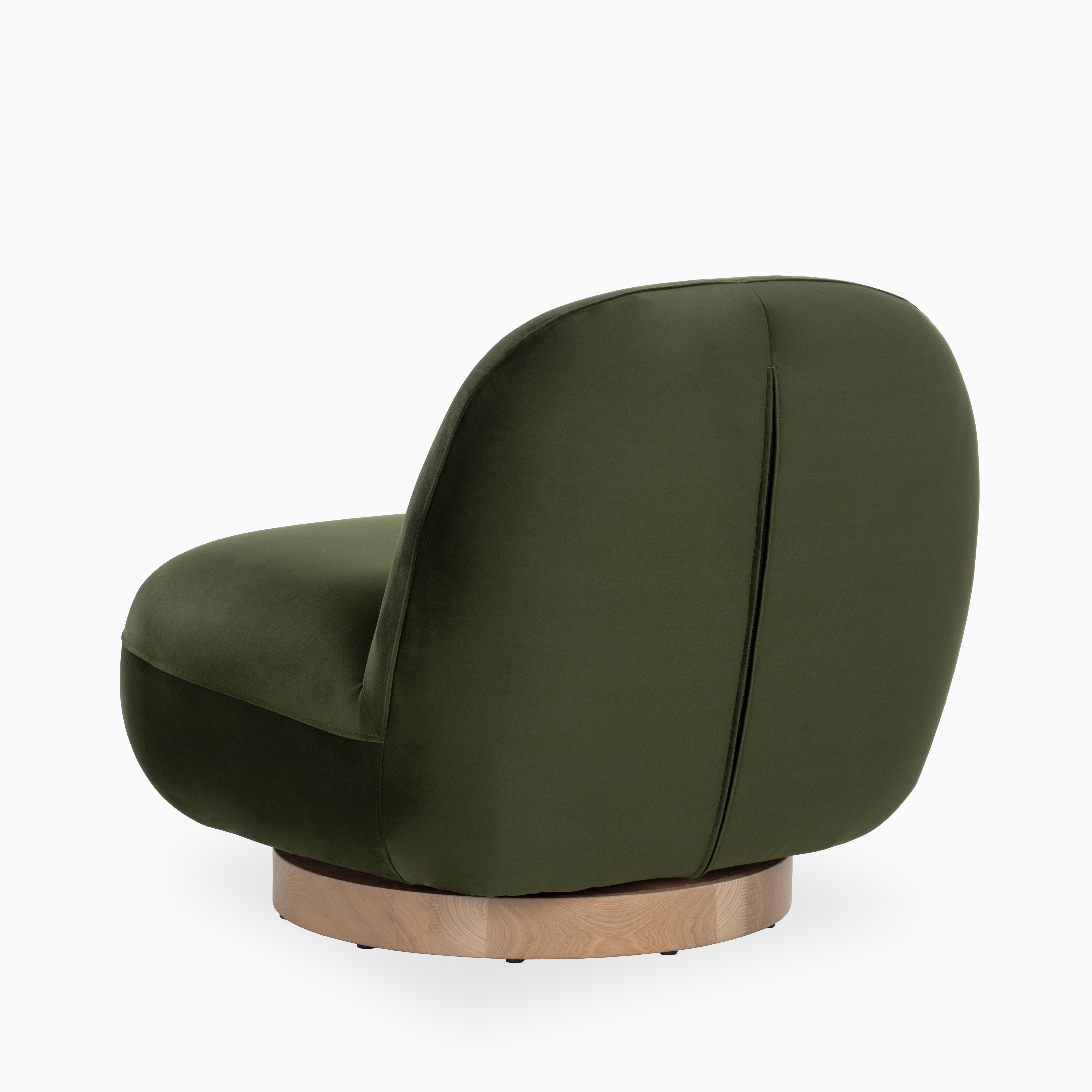 Merove Swivel Lounge Chair in Green