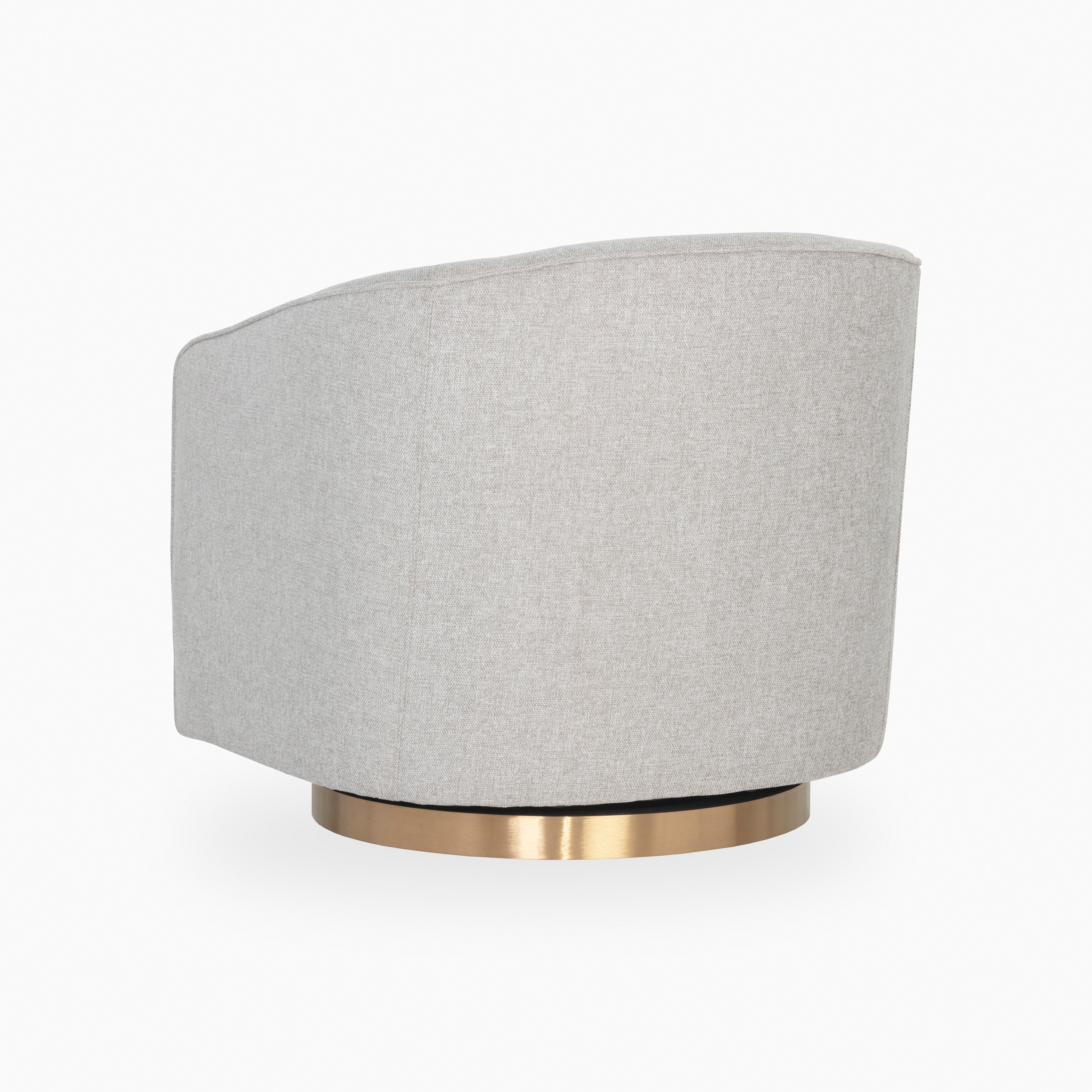 Brionne Swivel Lounge Chair in Grey