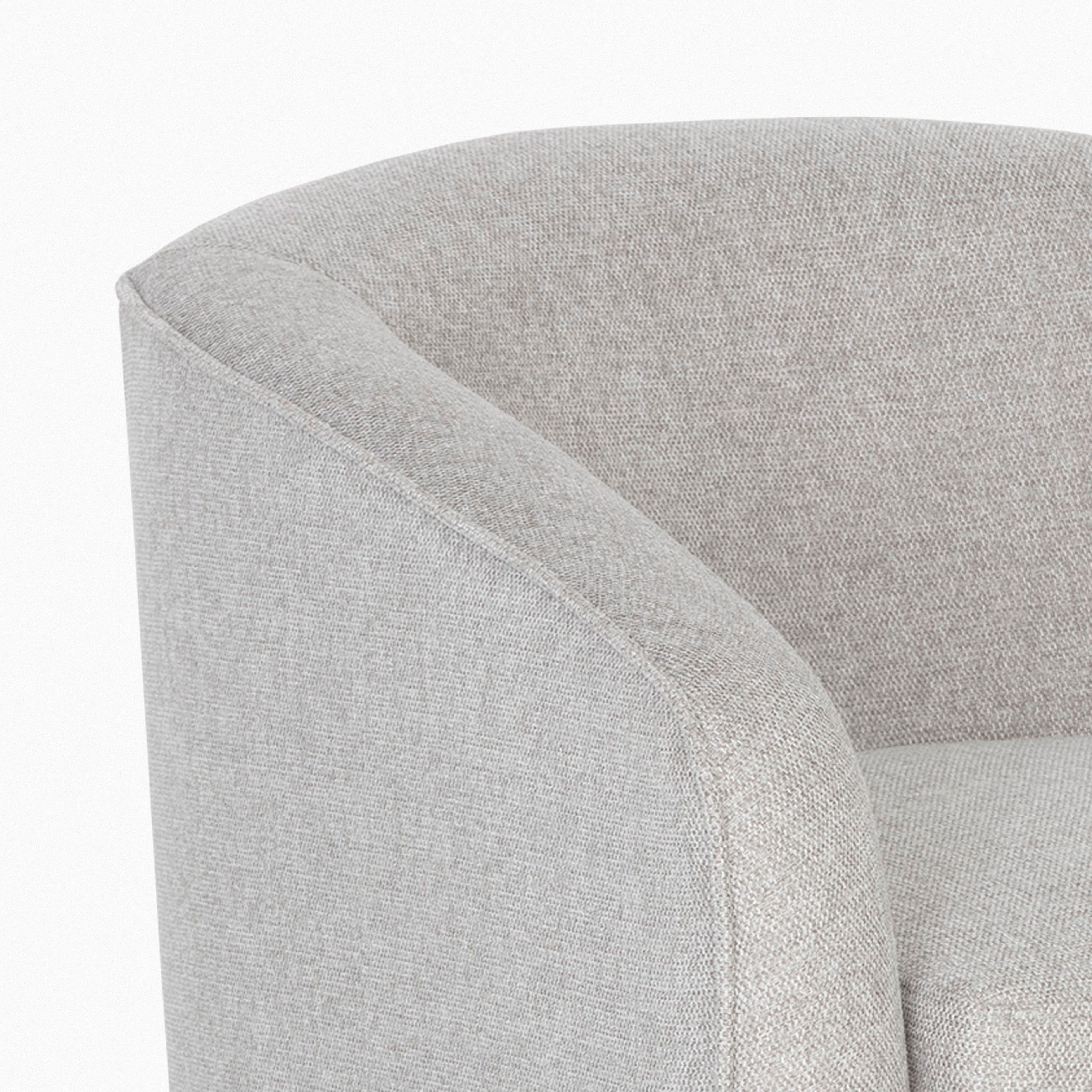 Brionne Swivel Lounge Chair in Grey