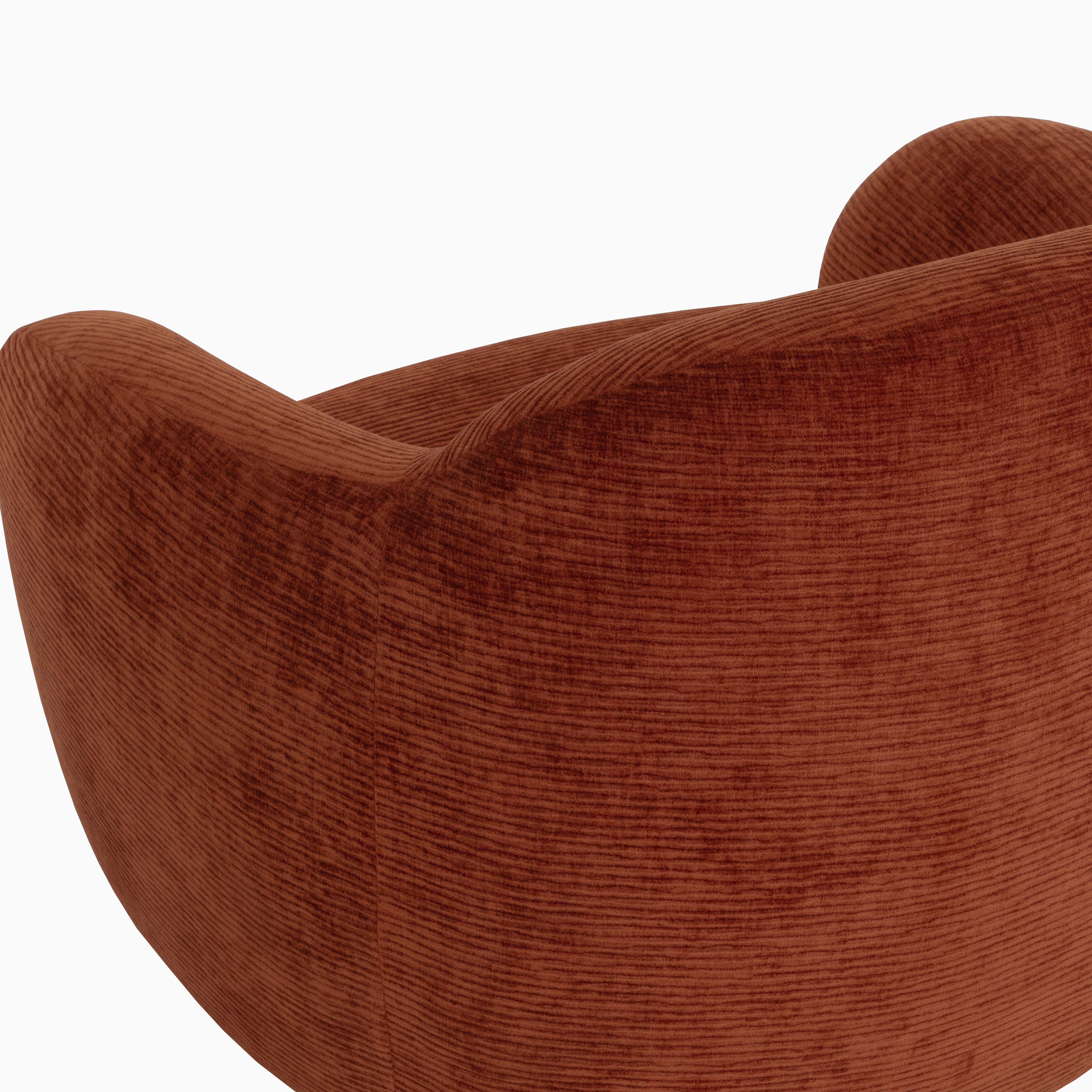 Cylas Swivel Lounge Chair in Brown