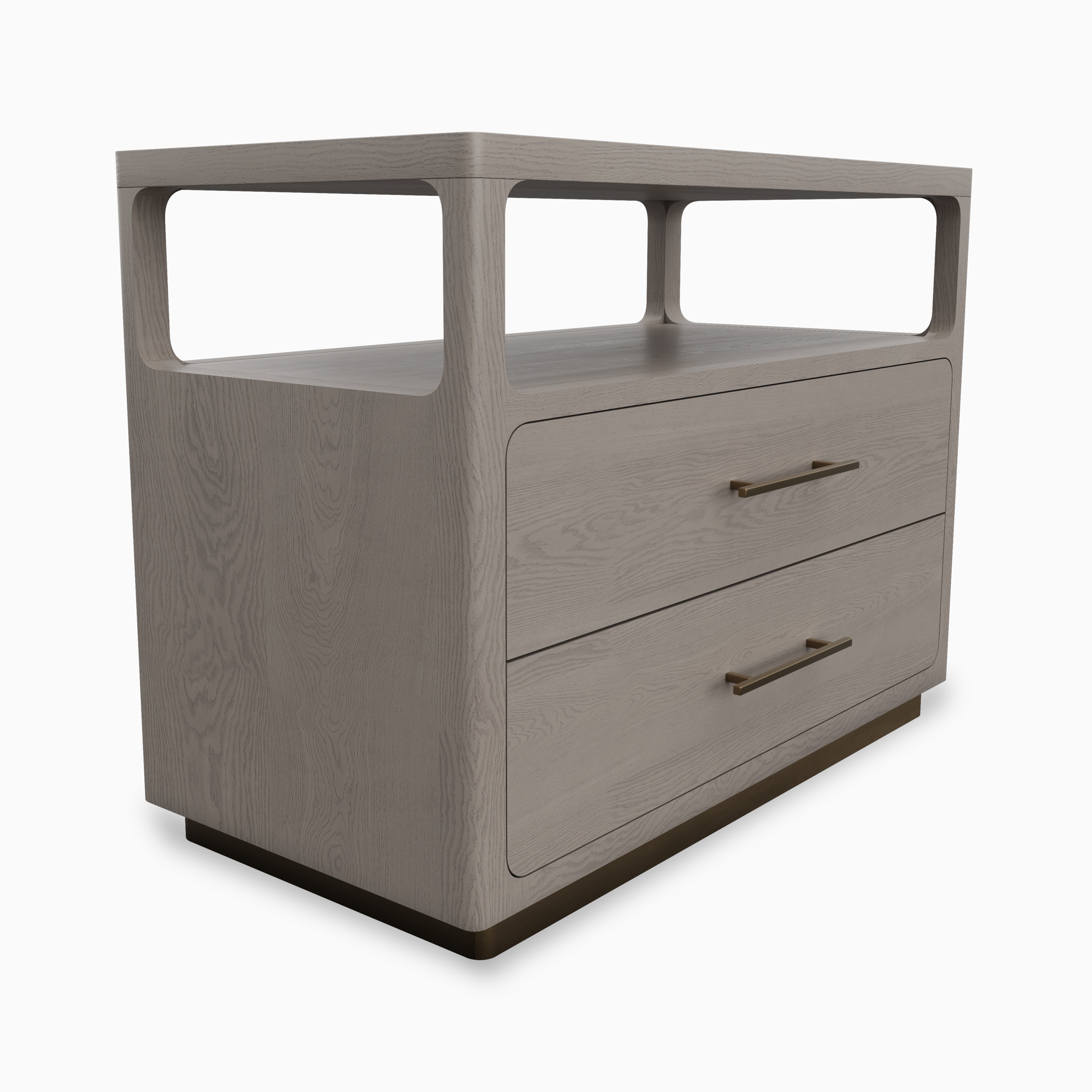 Velren Nightstand in Grey