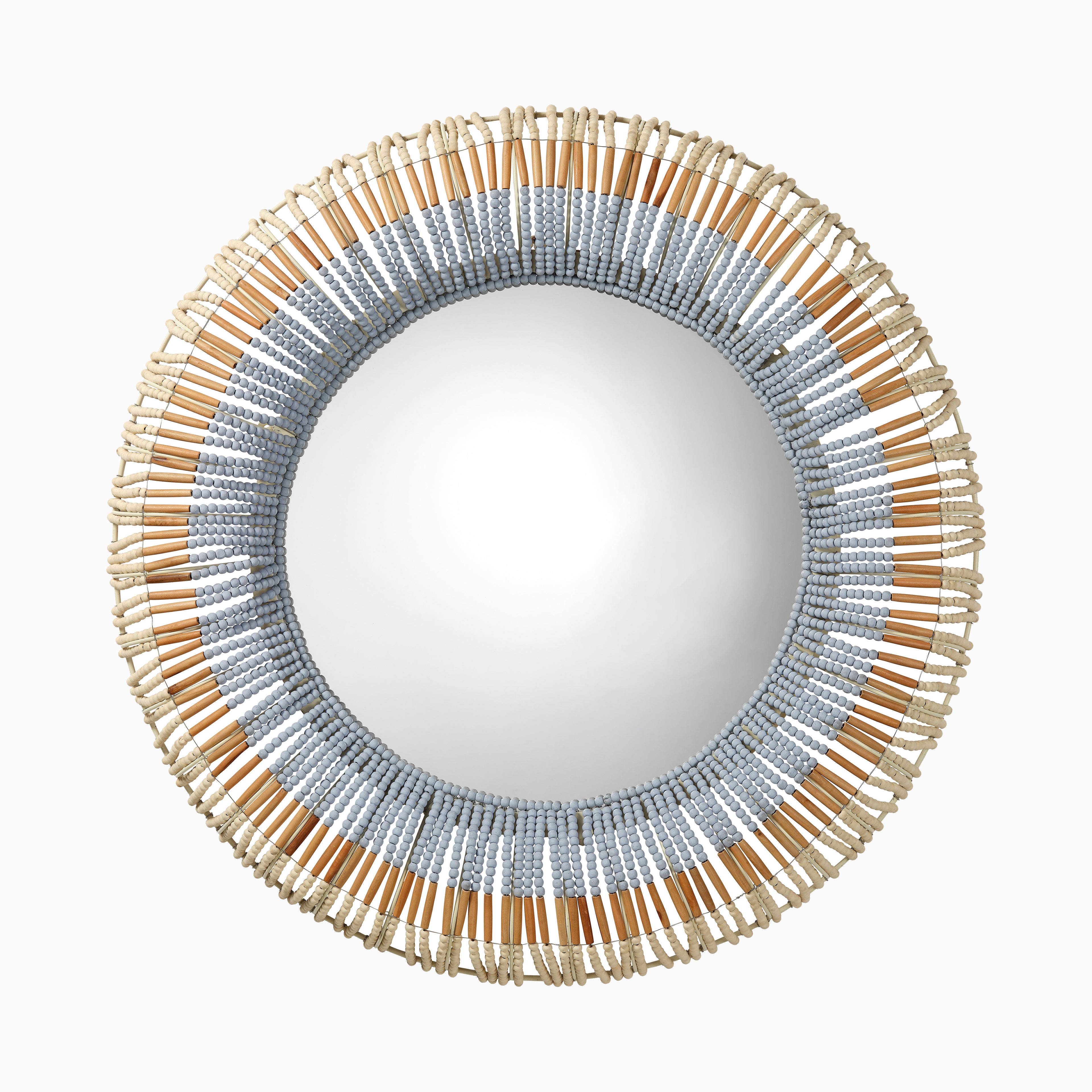 Olivienne Mirror in Natural/Blue