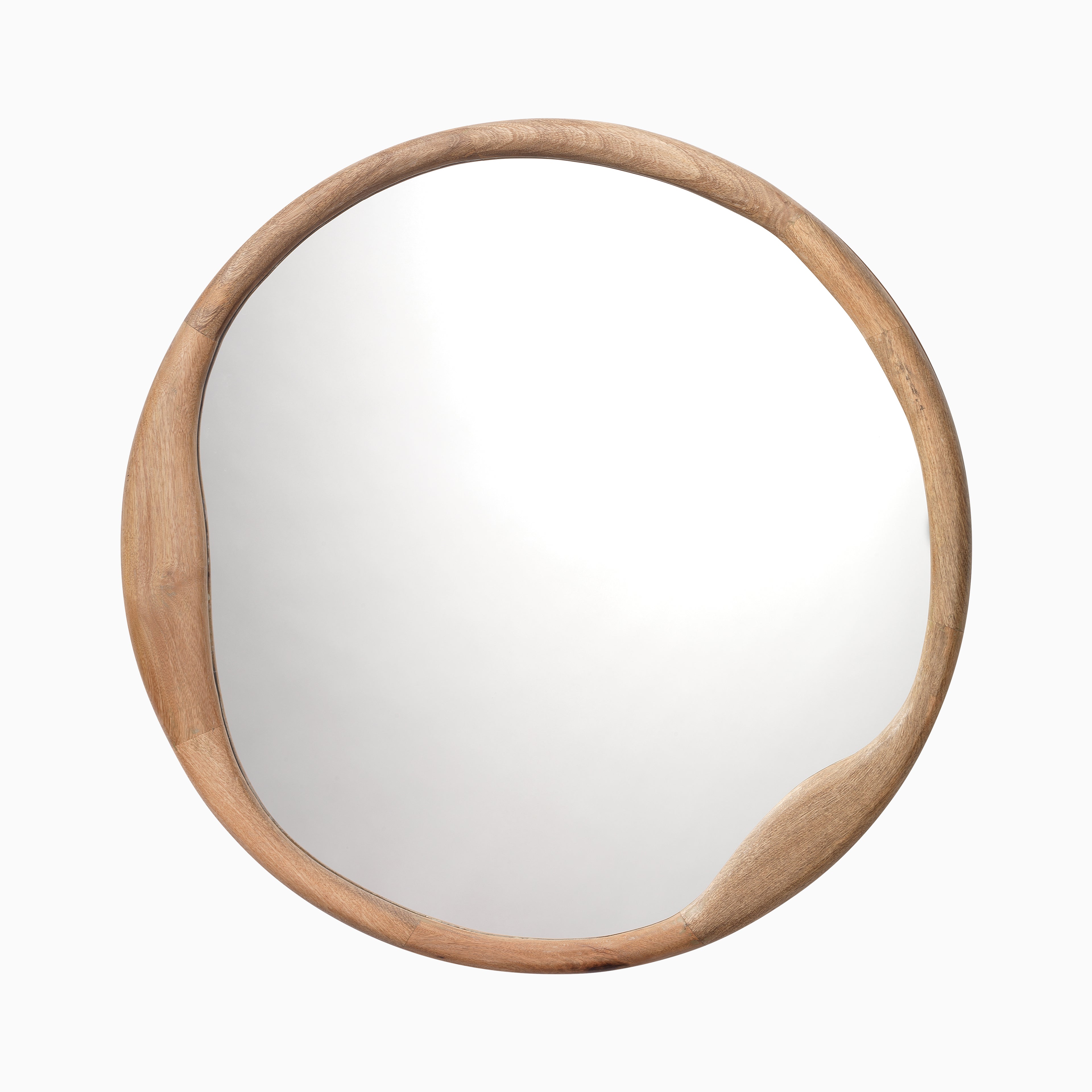 Clarien Round Mirror in Natural