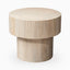 Enric Round Side Table in White Wash