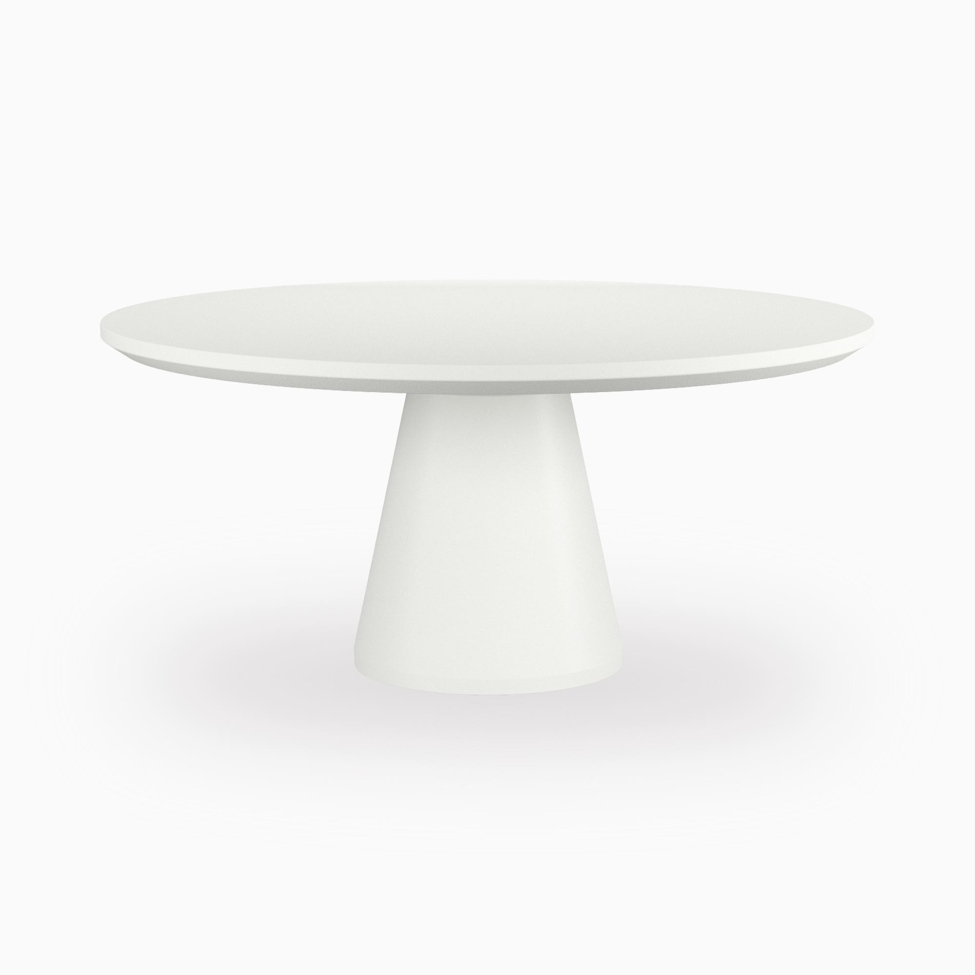Linea Round Dining Table in Bone, 63