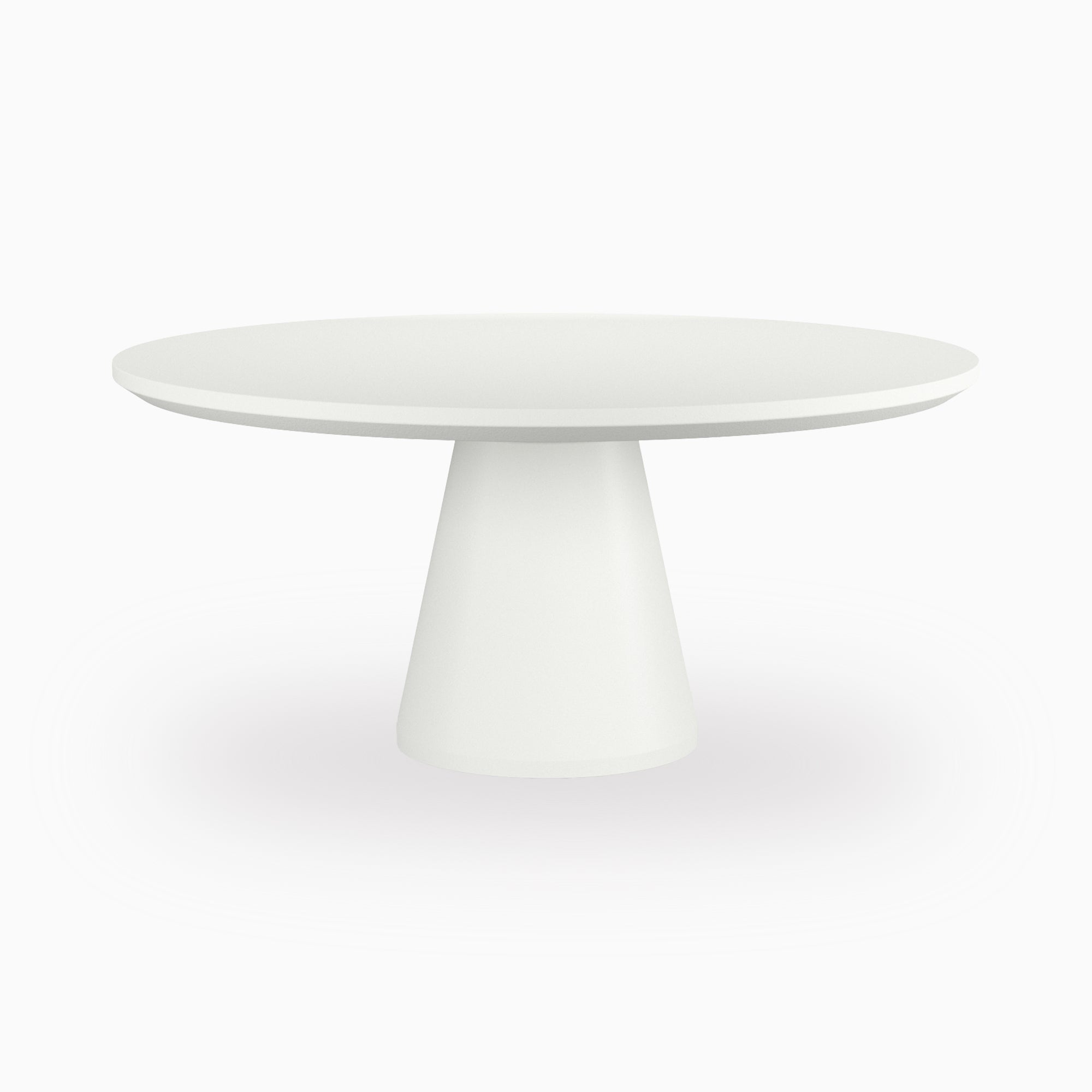 Linea Round Dining Table in Bone, 63"