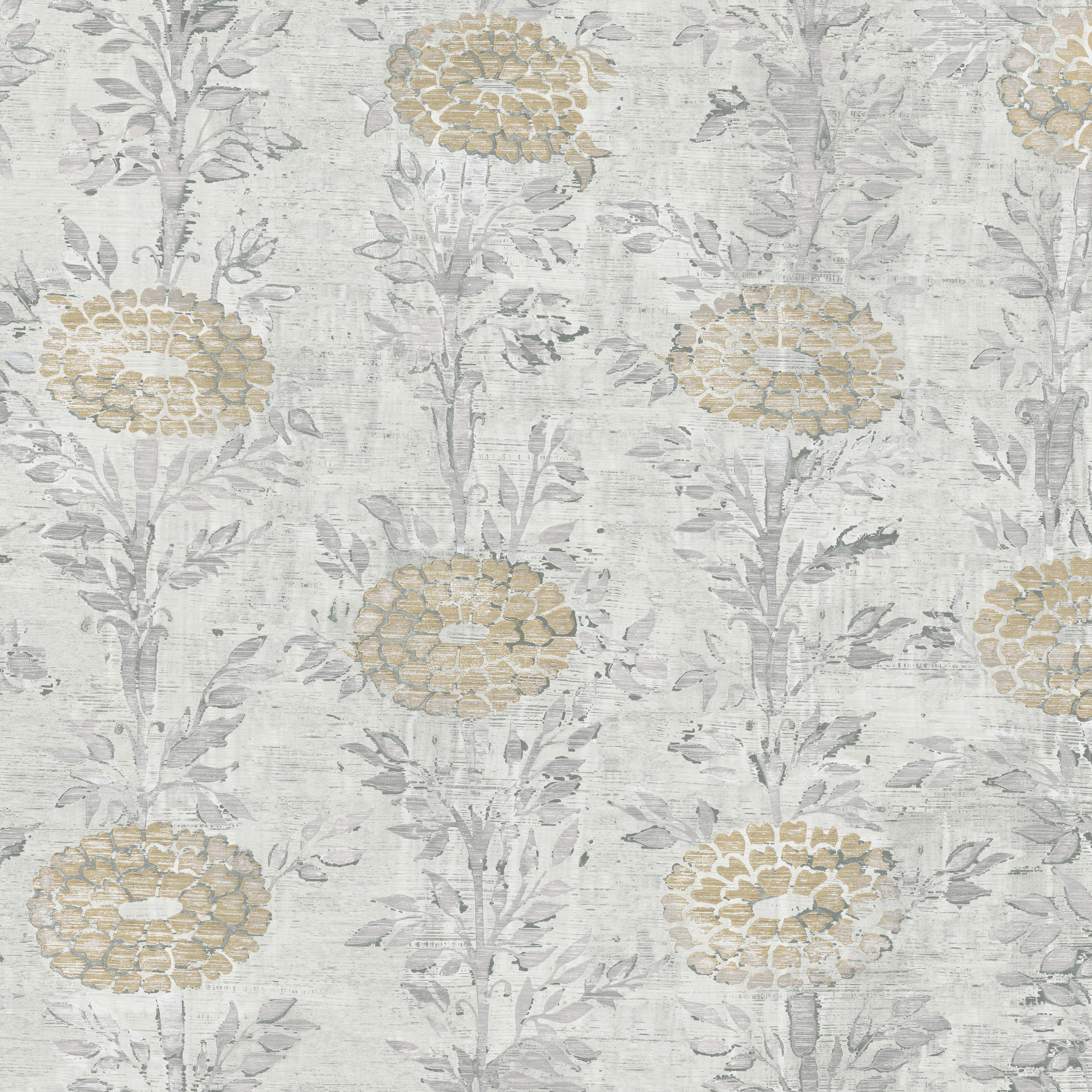 Amarise Wallpaper in White/Gold