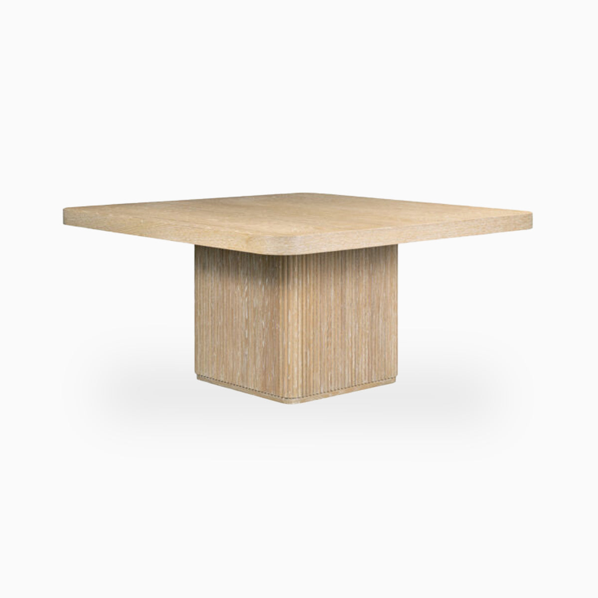 Zevara Square Dining Table in White Oak, 60"