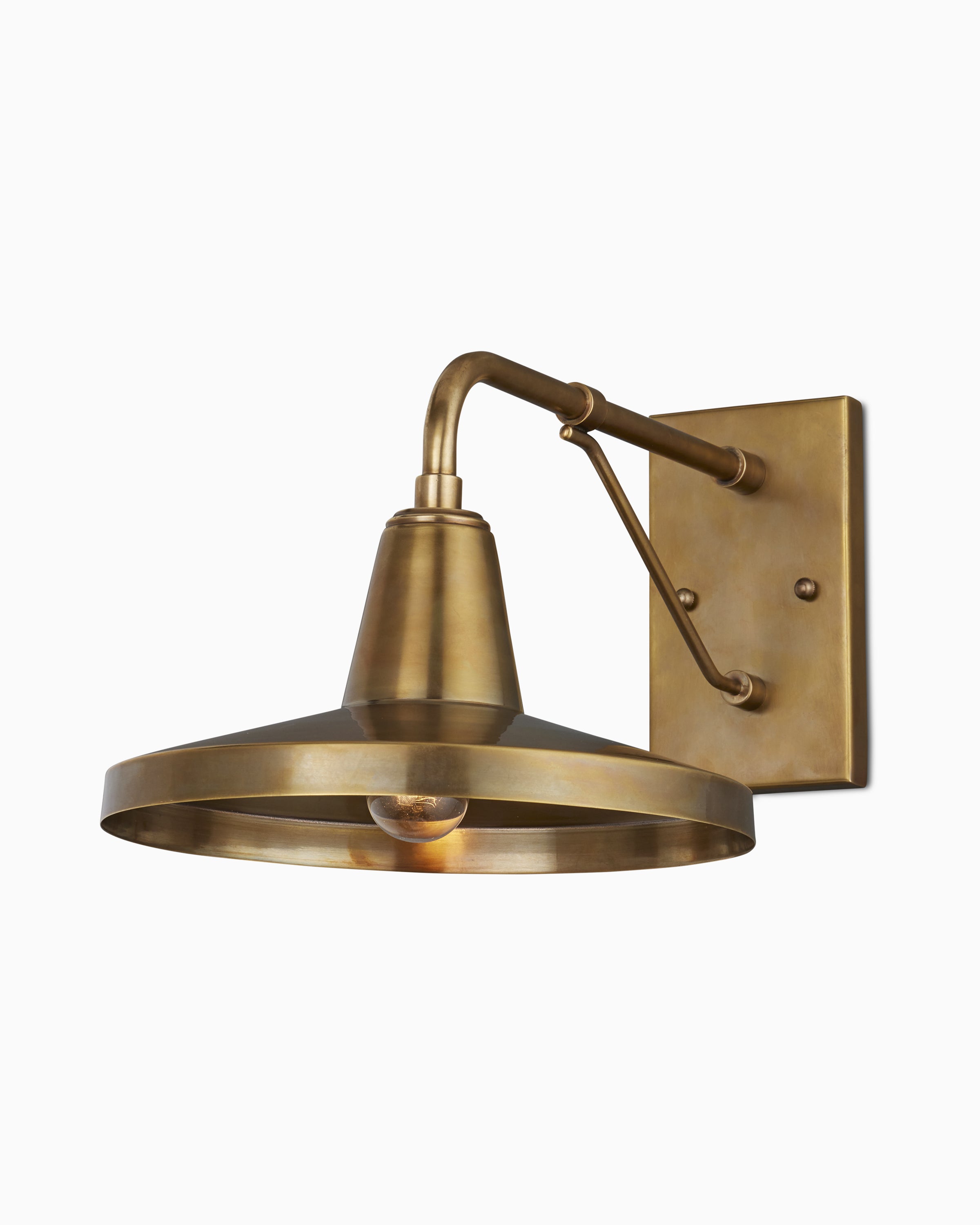 Prescott Outdoor Wall Sconce in Antique Brass