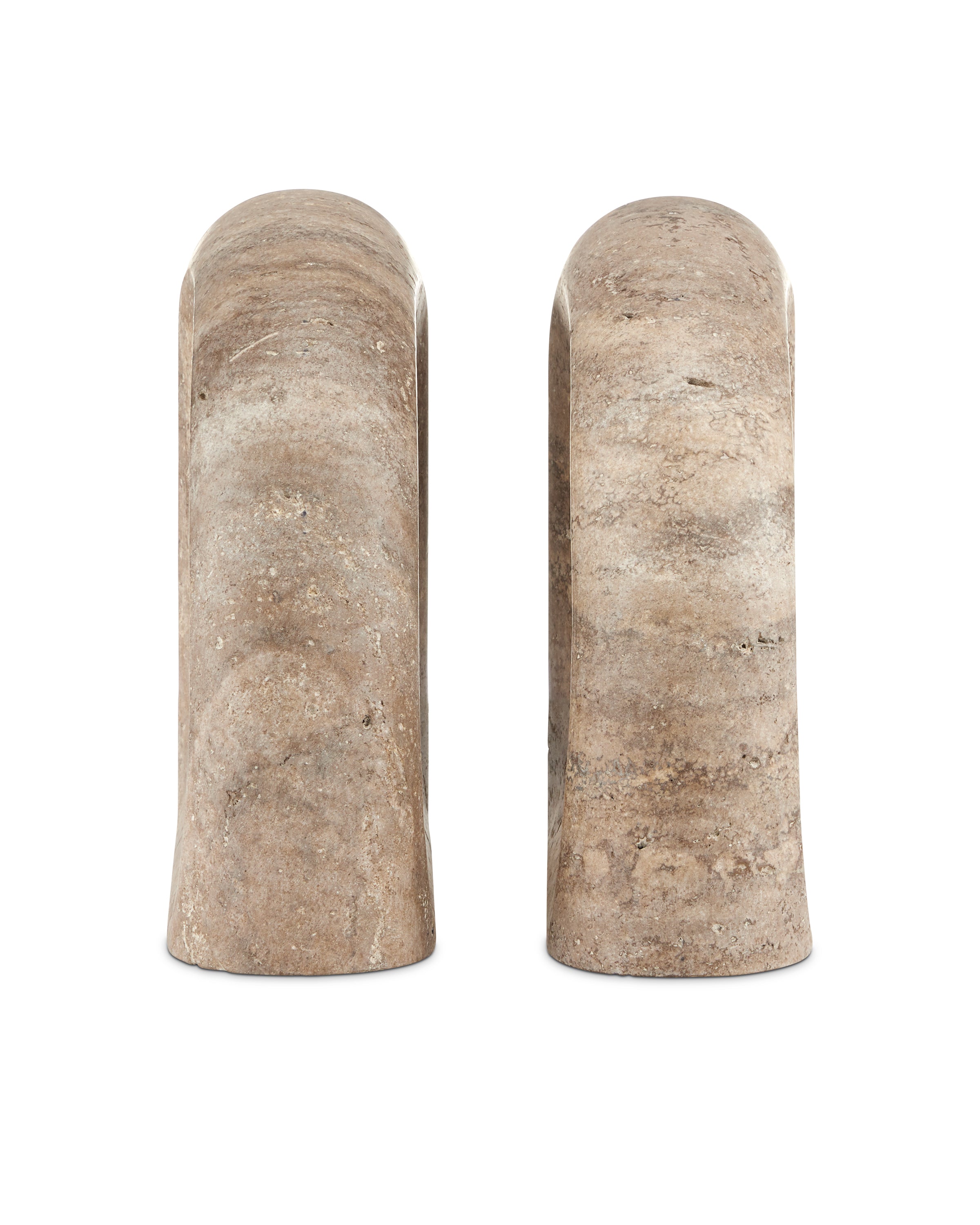 Corbett Travertine Bookend Set