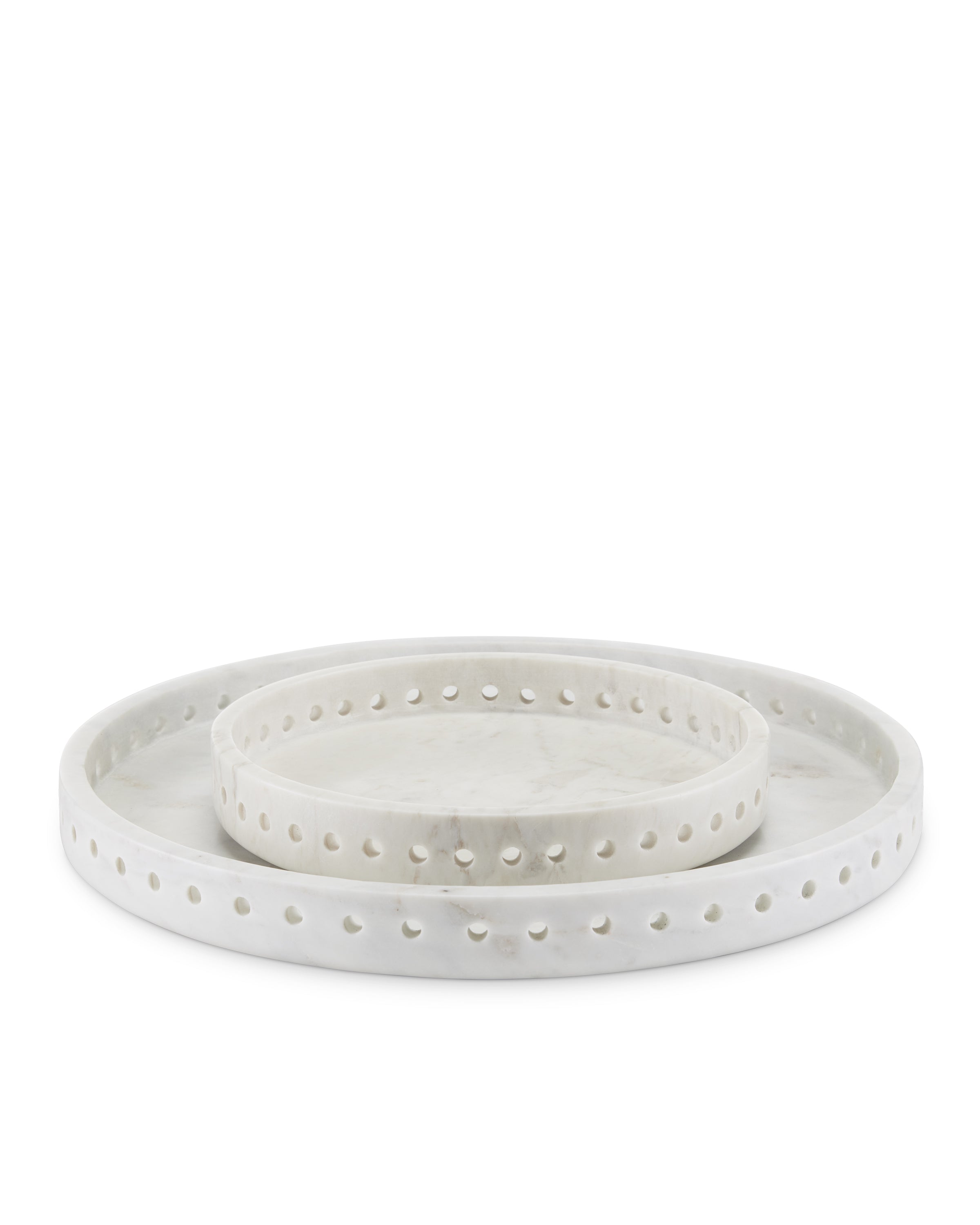 Talbot White Marble Tray