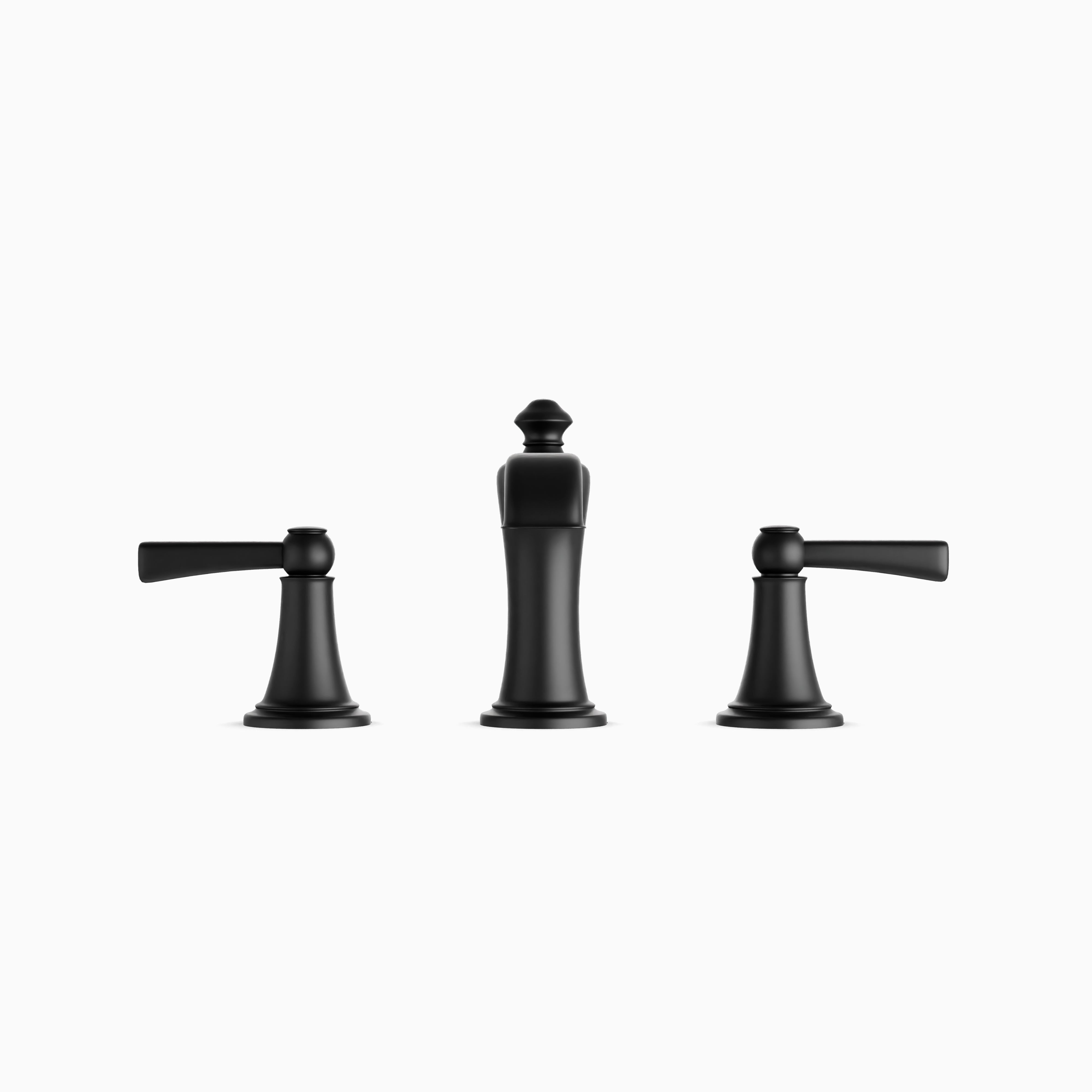 Linden 8" Widespread Bathroom Faucet in Matte Black
