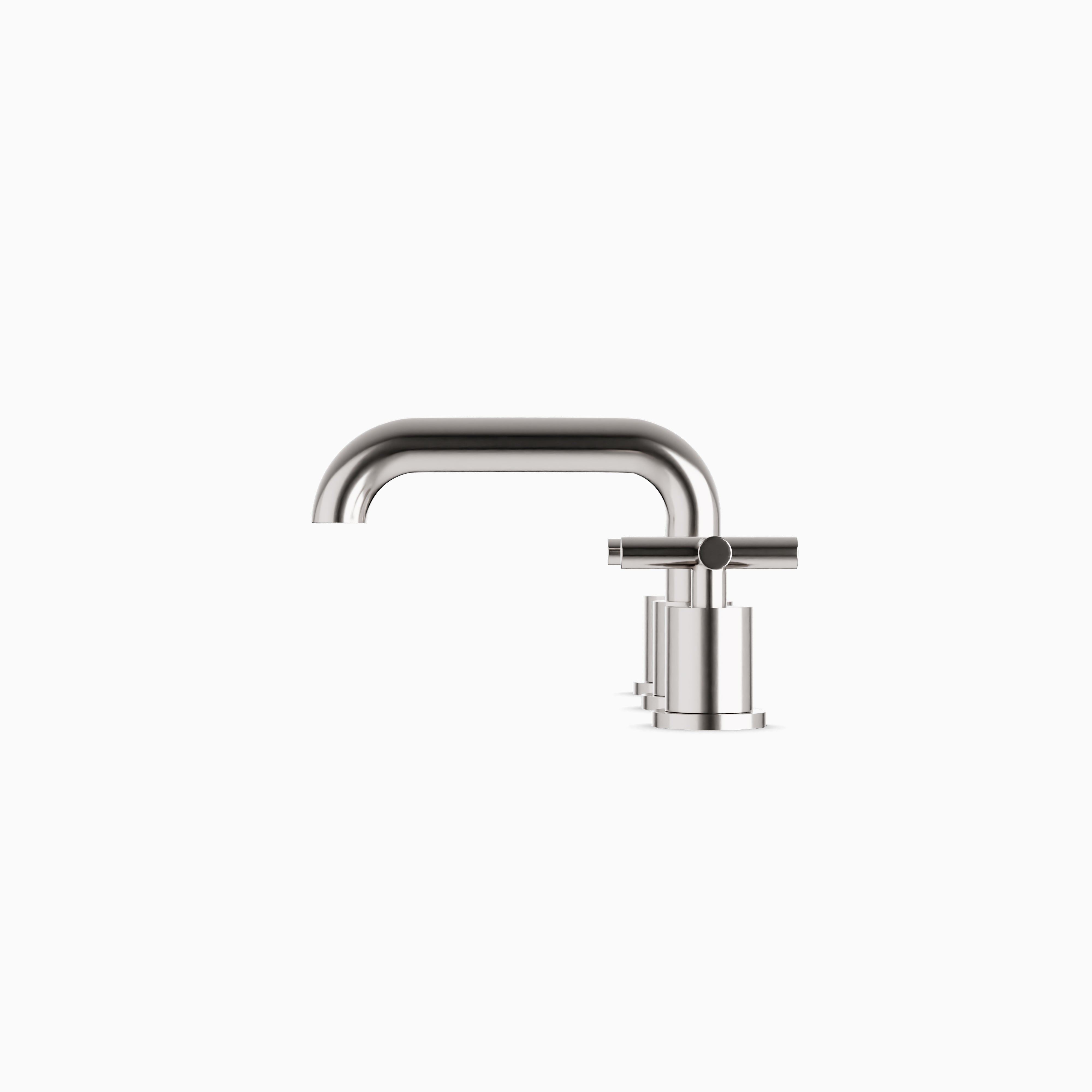 Alder 8" Widespread Bathroom Faucet With Low Spout & Cross Handles in Brushed Nickel