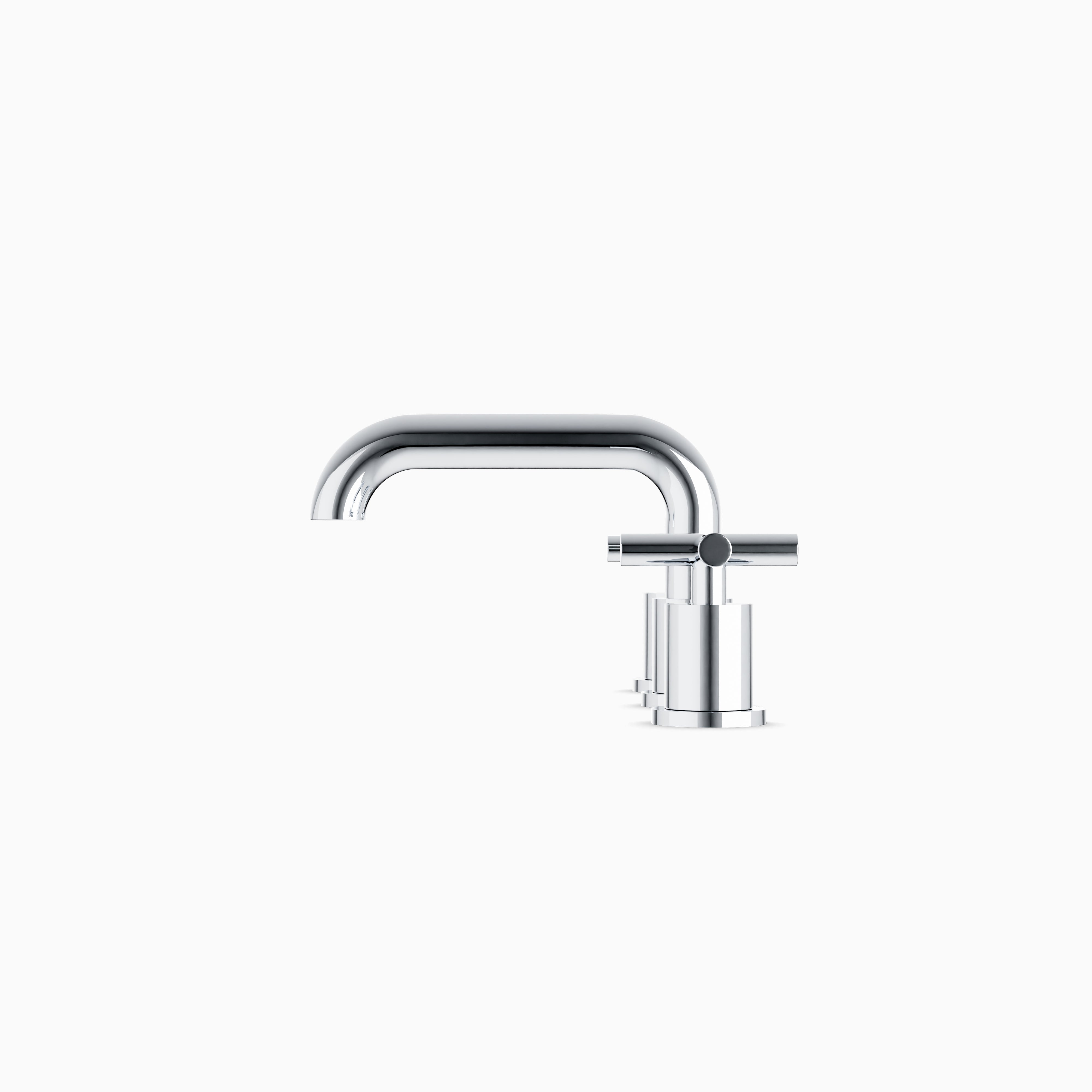 Alder 8" Widespread Bathroom Faucet With Low Spout & Cross Handles in Chrome