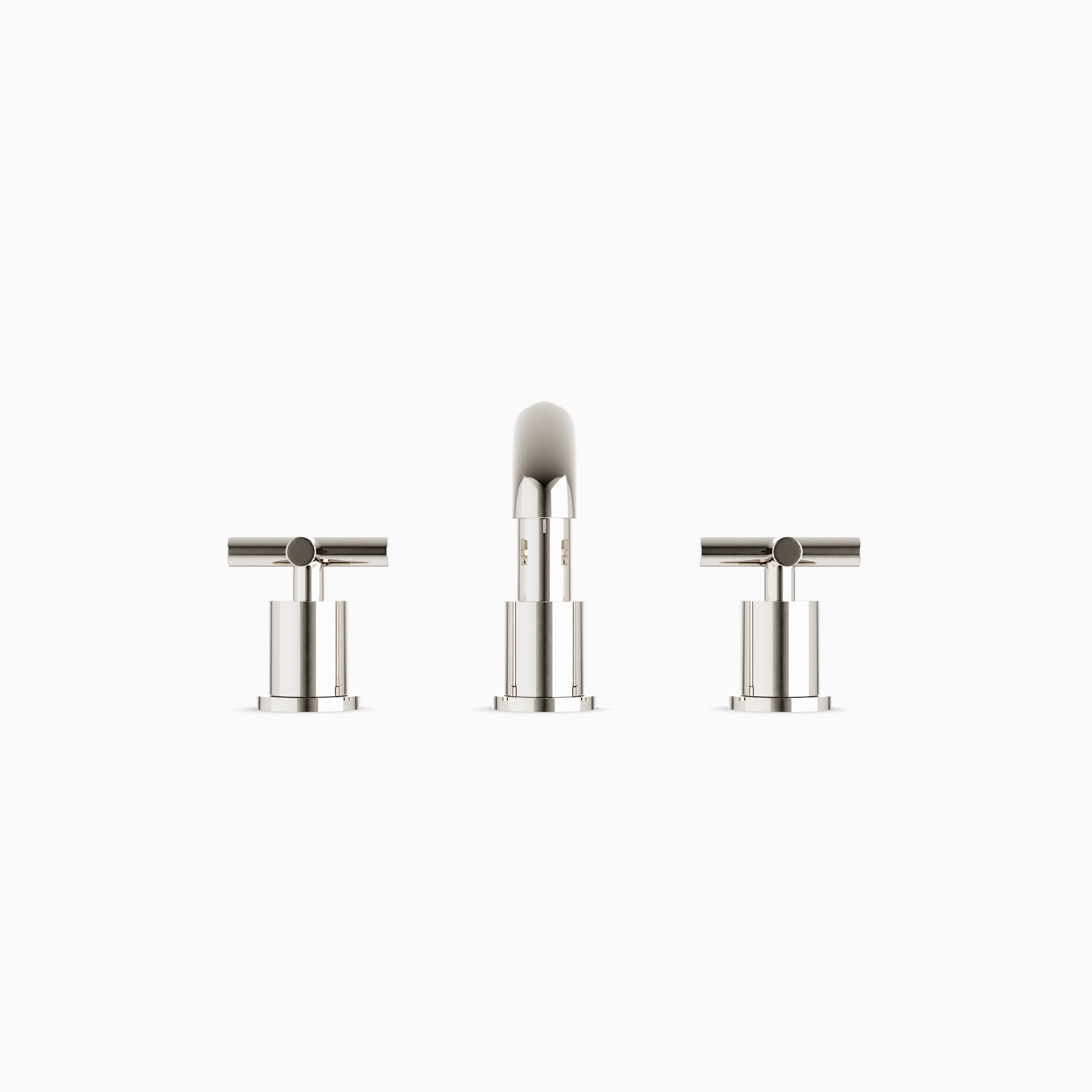 Alder 8" Widespread Bathroom Faucet With Low Spout & Cross Handles in Polished Nickel