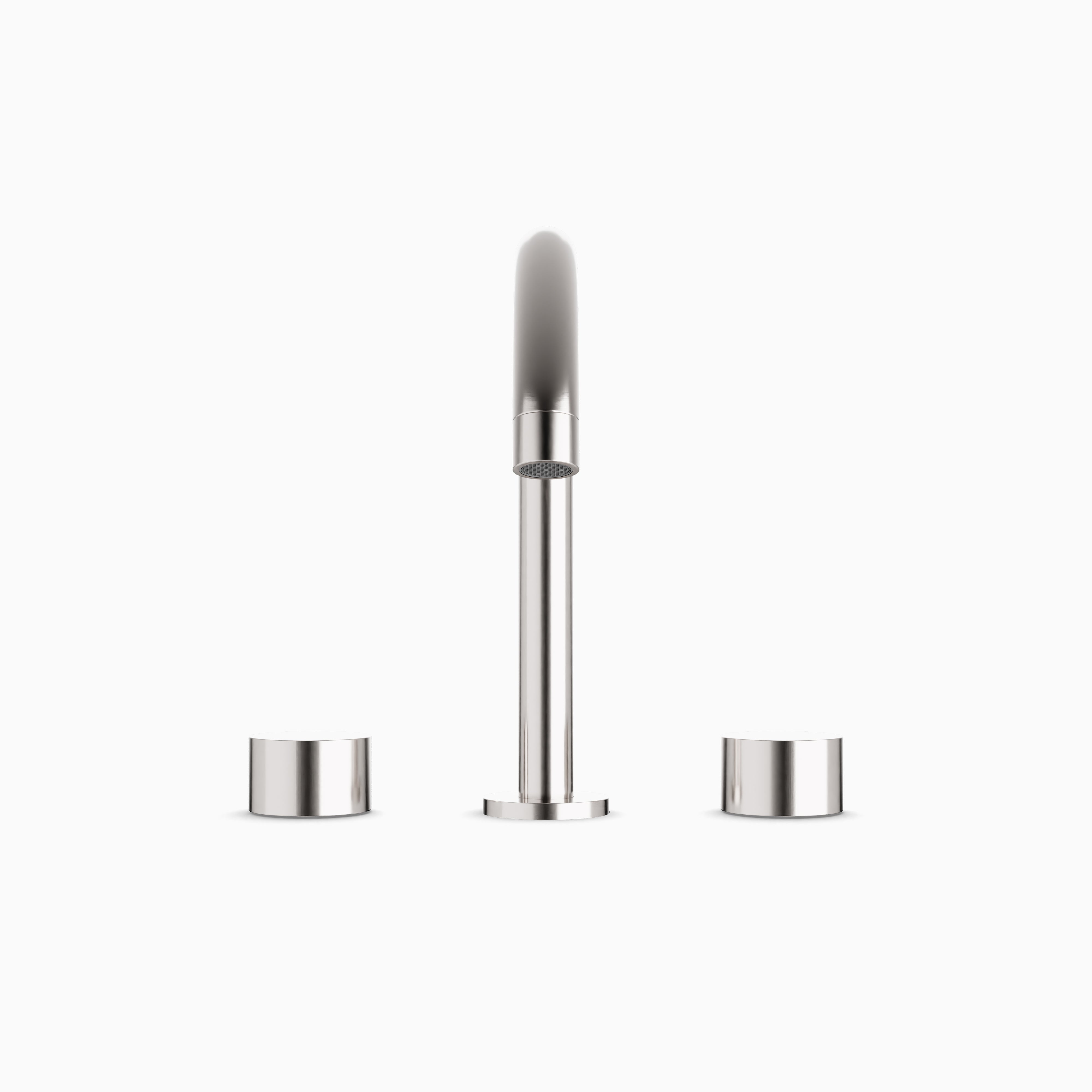 Alder 8" Widespread Bathroom Faucet With Arc Spout & Disc Handles in Brushed Nickel
