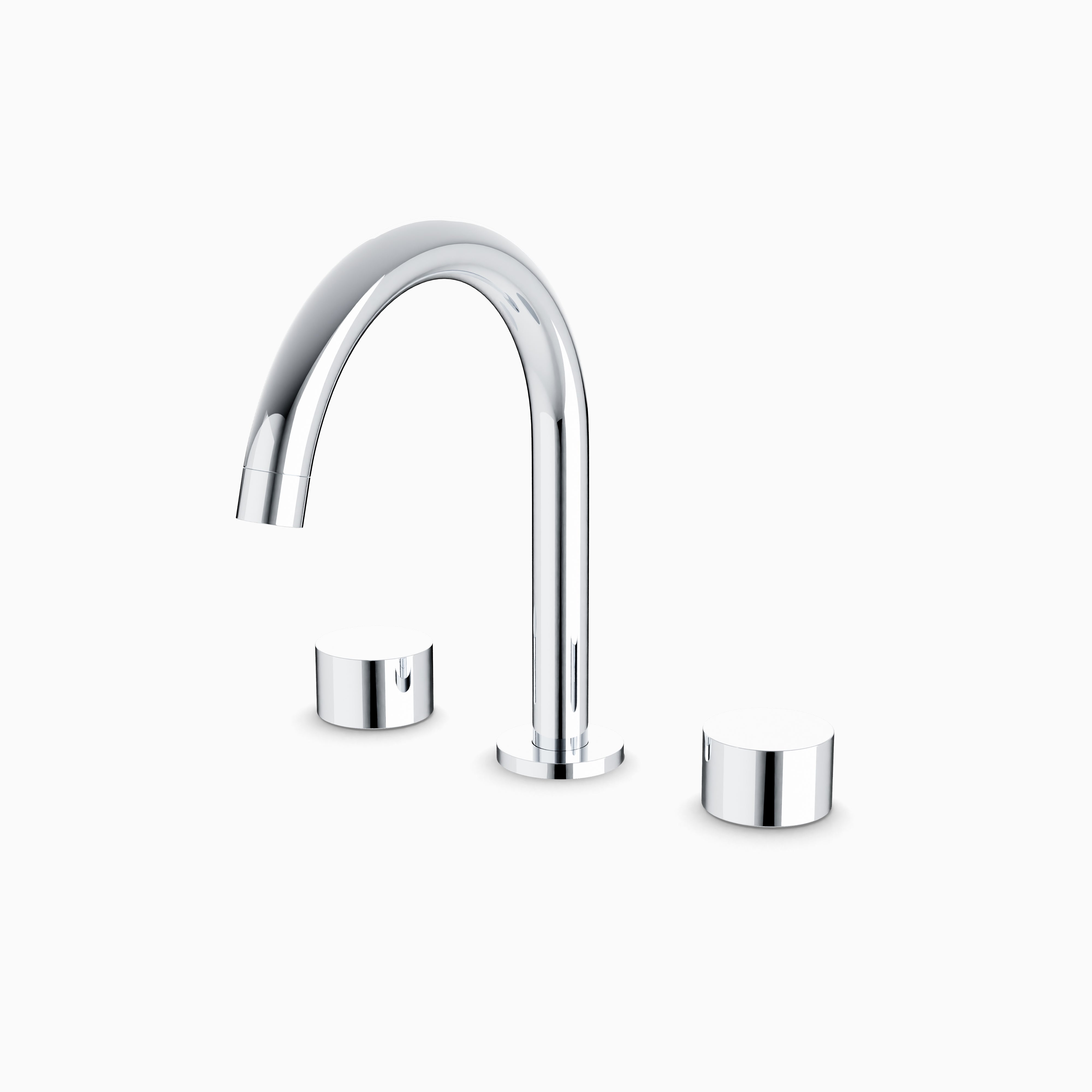 Alder 8" Widespread Bathroom Faucet With Arc Spout & Disc Handles in Chrome