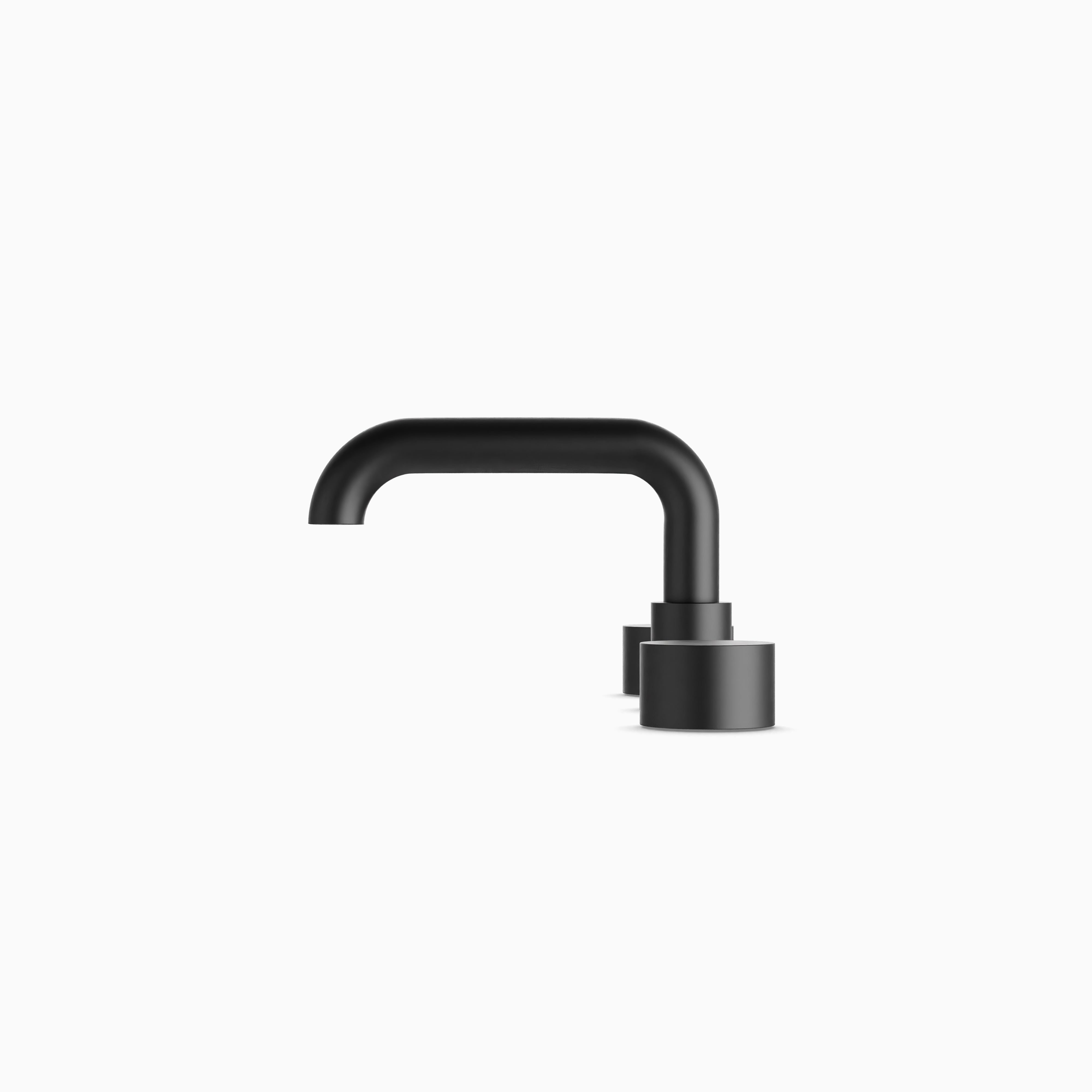 Alder 8" Widespread Bathroom Faucet With Low Spout & Disc Handles in Matte Black