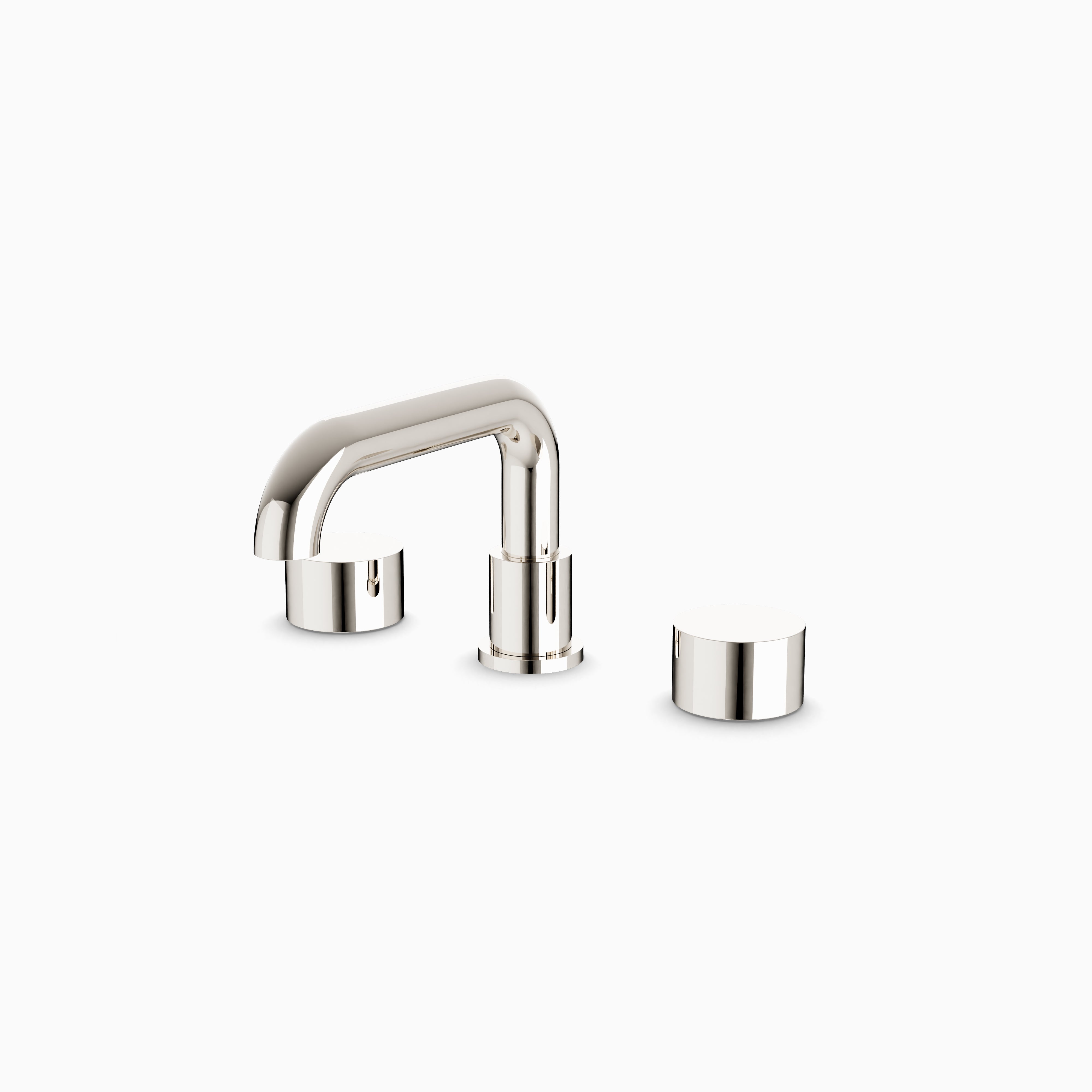Alder 8" Widespread Bathroom Faucet With Low Spout & Disc Handles in Polished Nickel