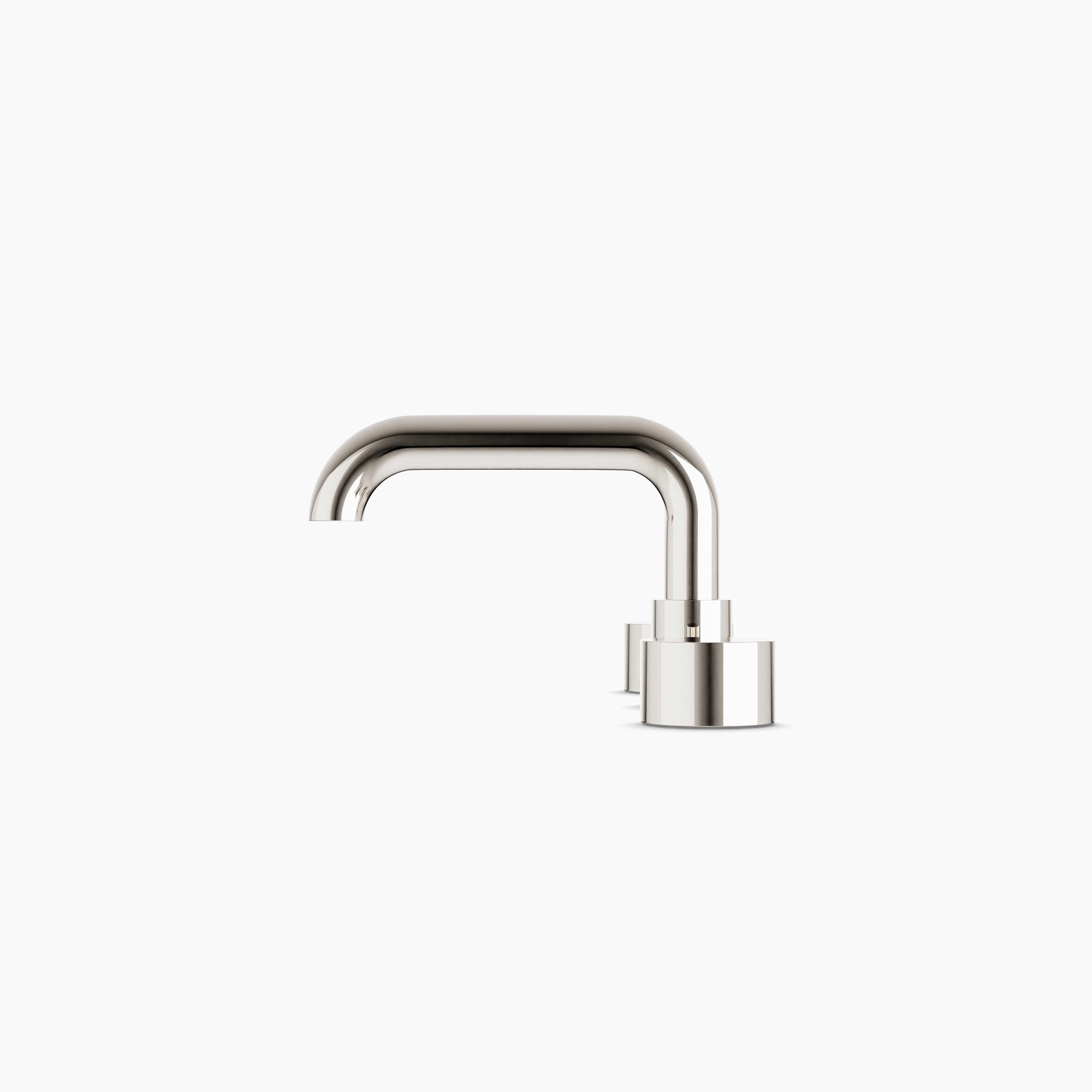 Alder 8" Widespread Bathroom Faucet With Low Spout & Disc Handles in Polished Nickel