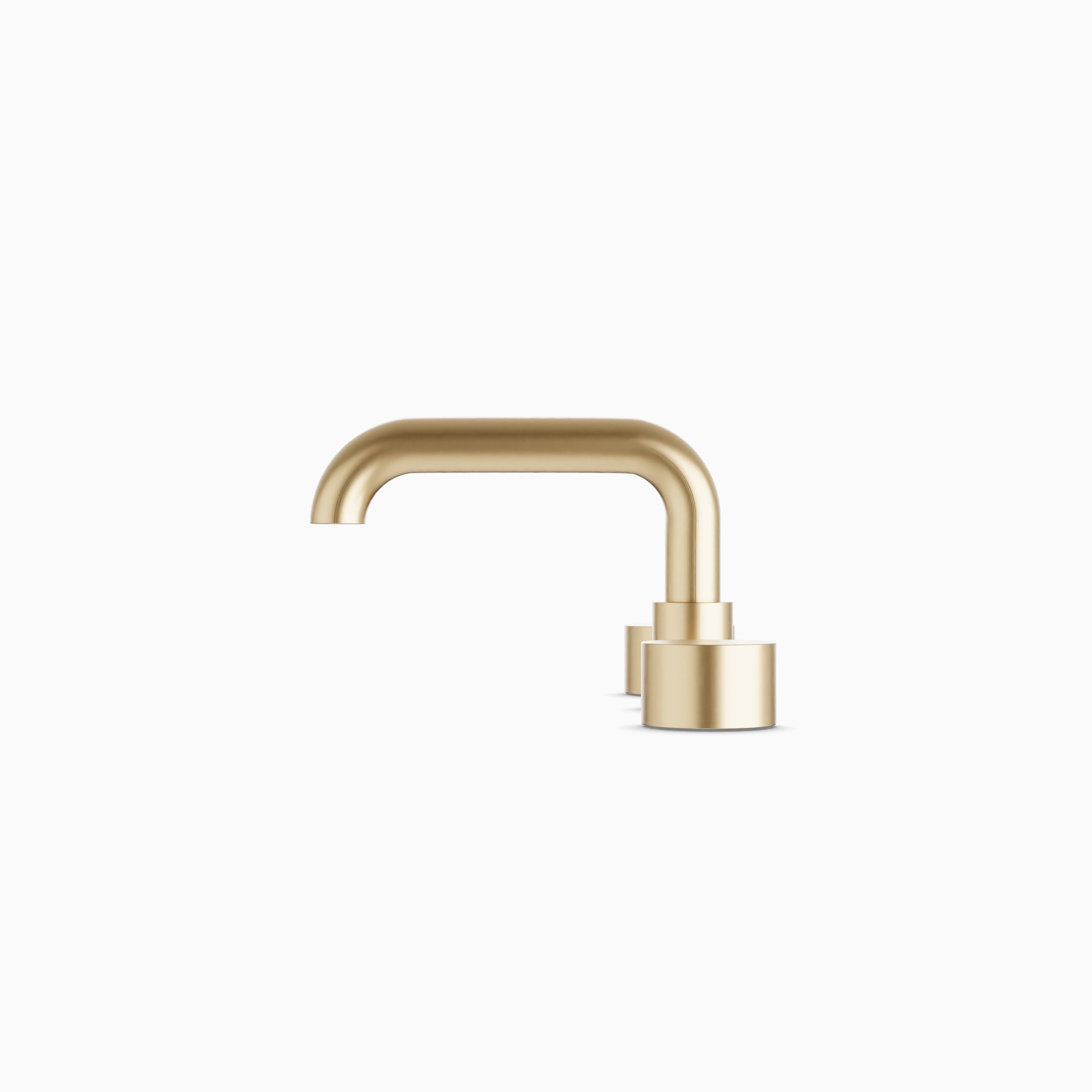 Alder 8" Widespread Bathroom Faucet With Low Spout & Disc Handles in Satin Brass