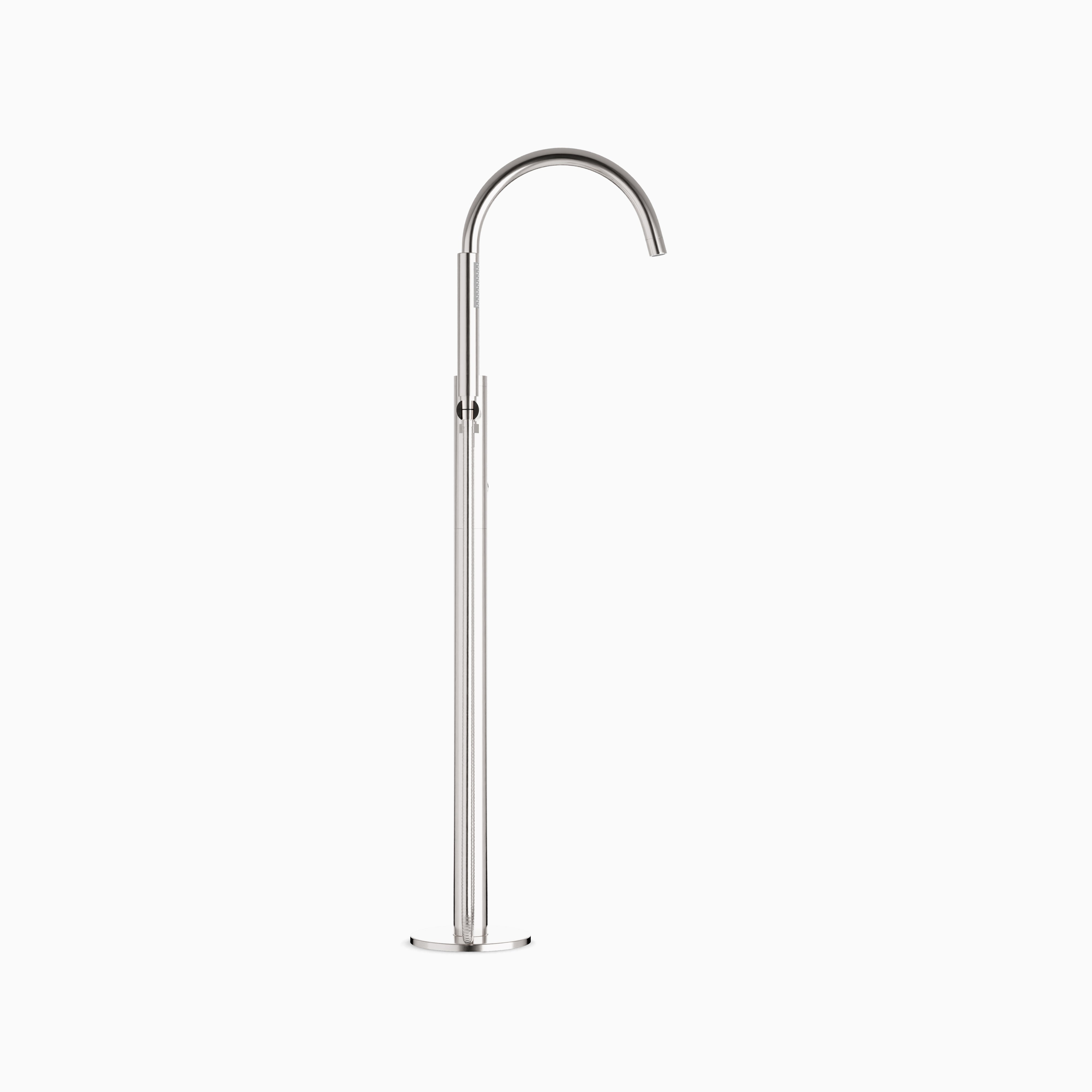 Alder Floor Mount Tub Filler Trim Kit with Hand Shower in Brushed Nickel